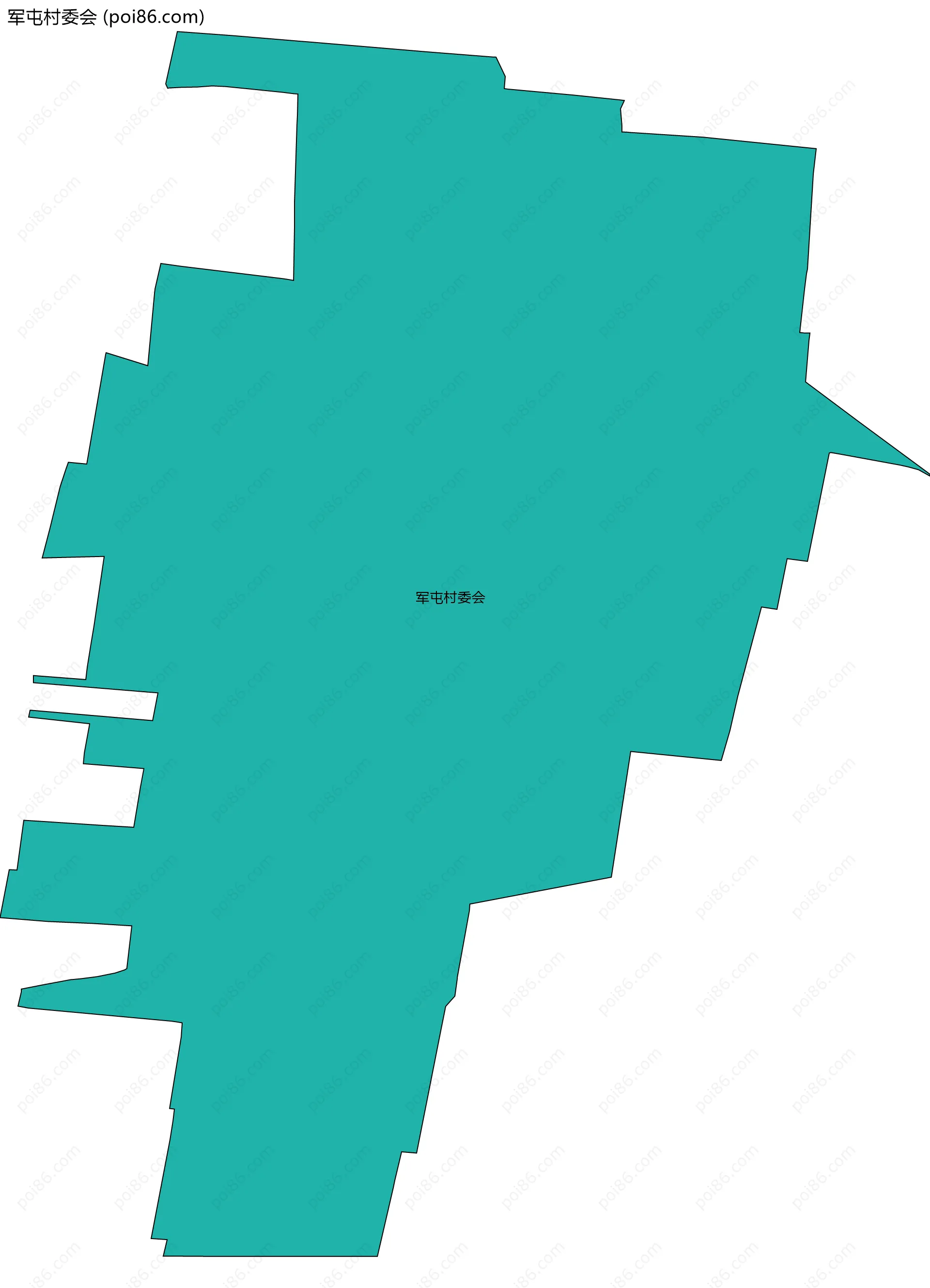 军屯村委会边界地图