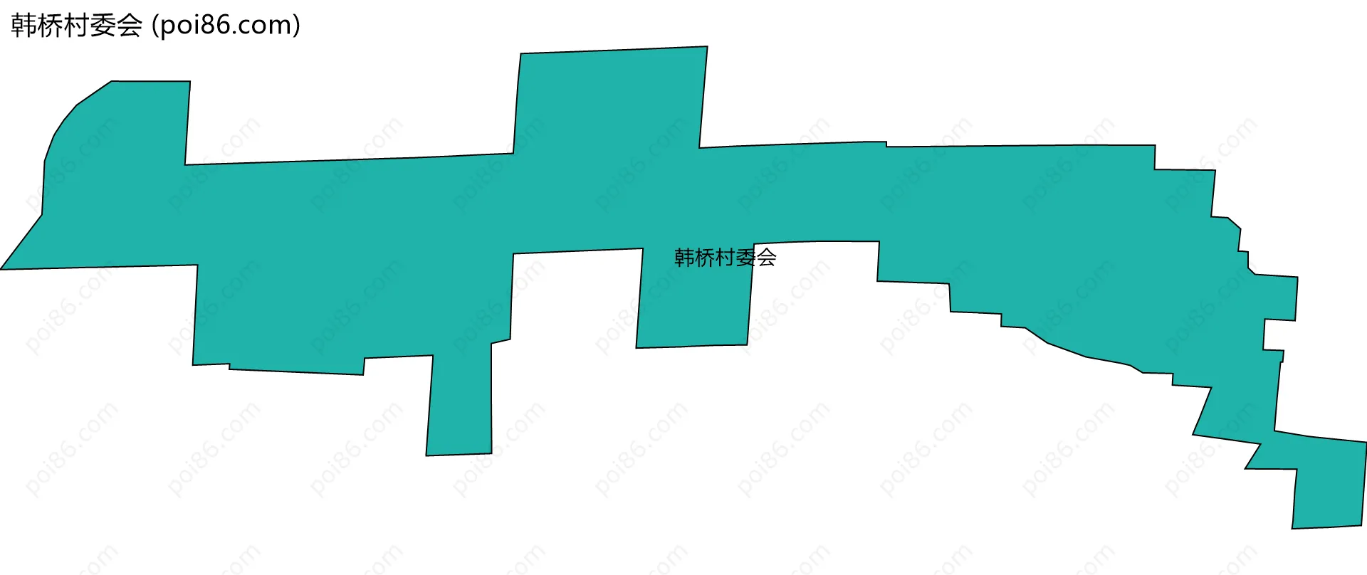 韩桥村委会边界地图