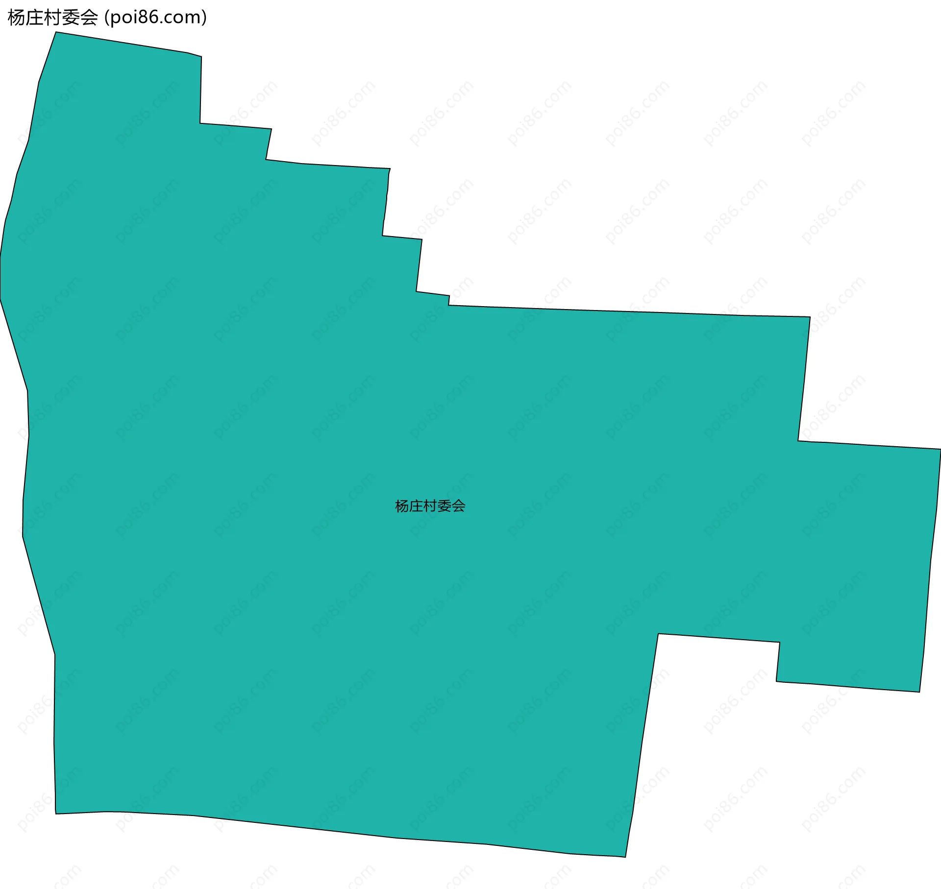杨庄村委会边界地图