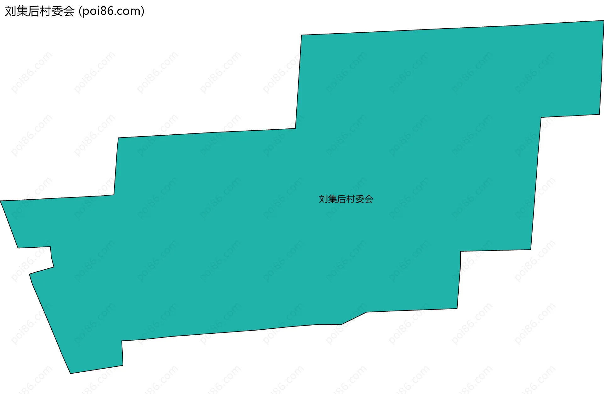 刘集后村委会边界地图