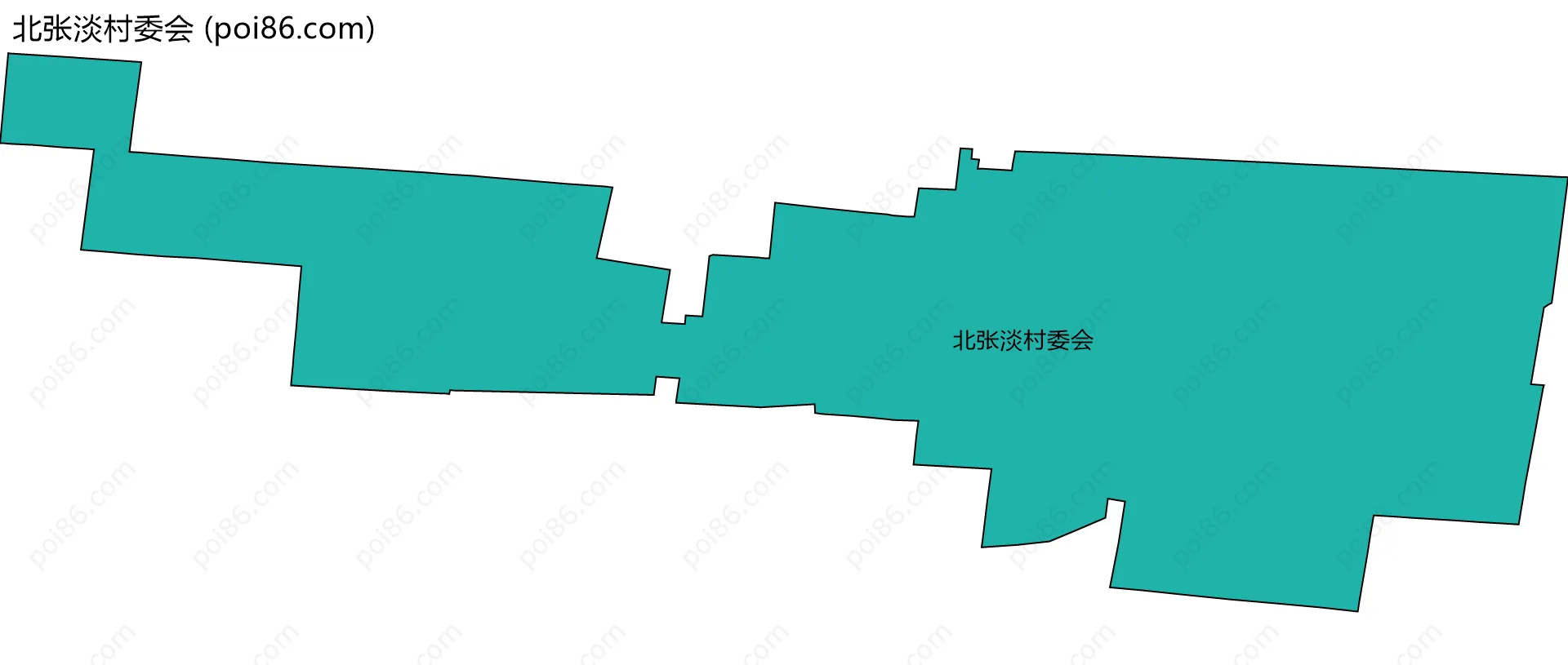 北张淡村委会边界地图