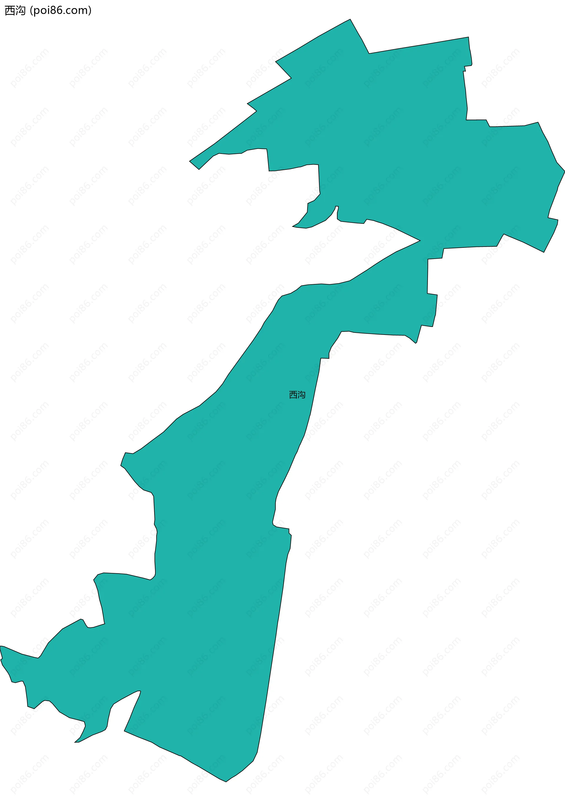 西沟边界地图