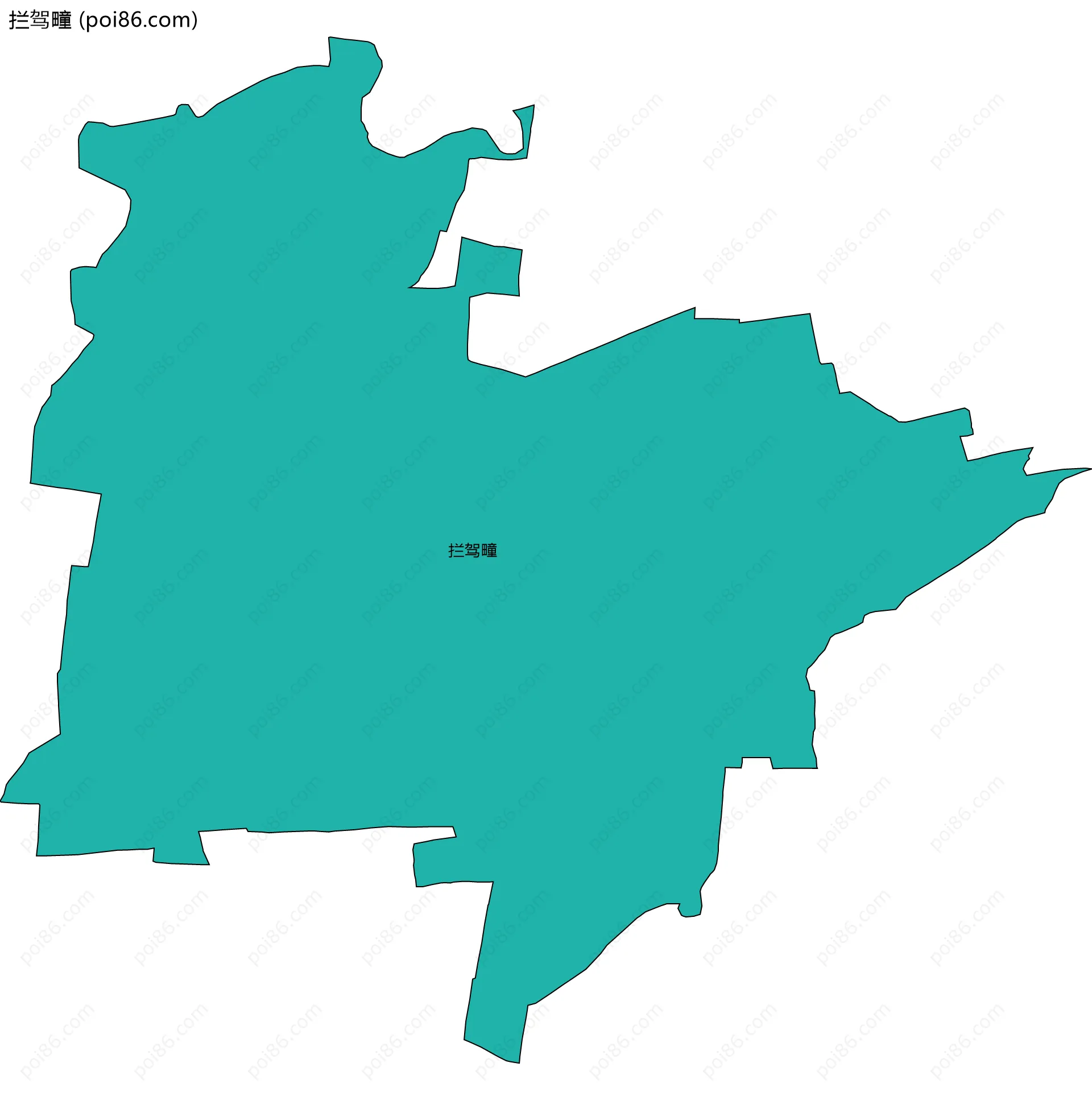 拦驾疃边界地图