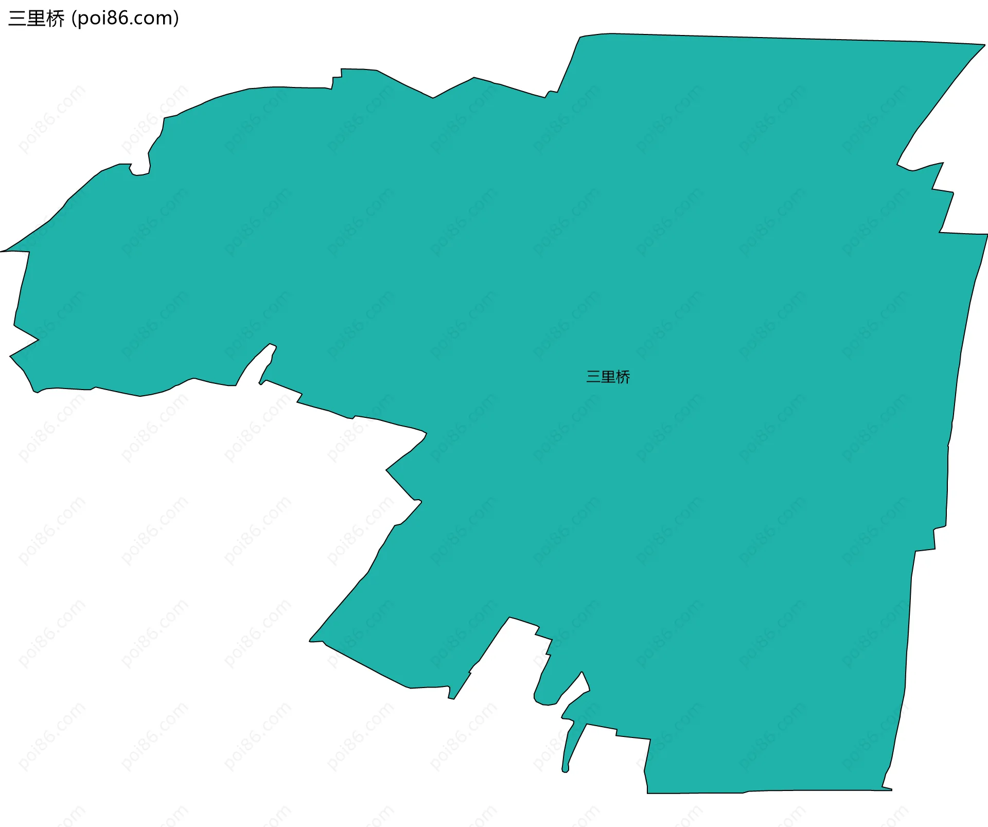 三里桥边界地图