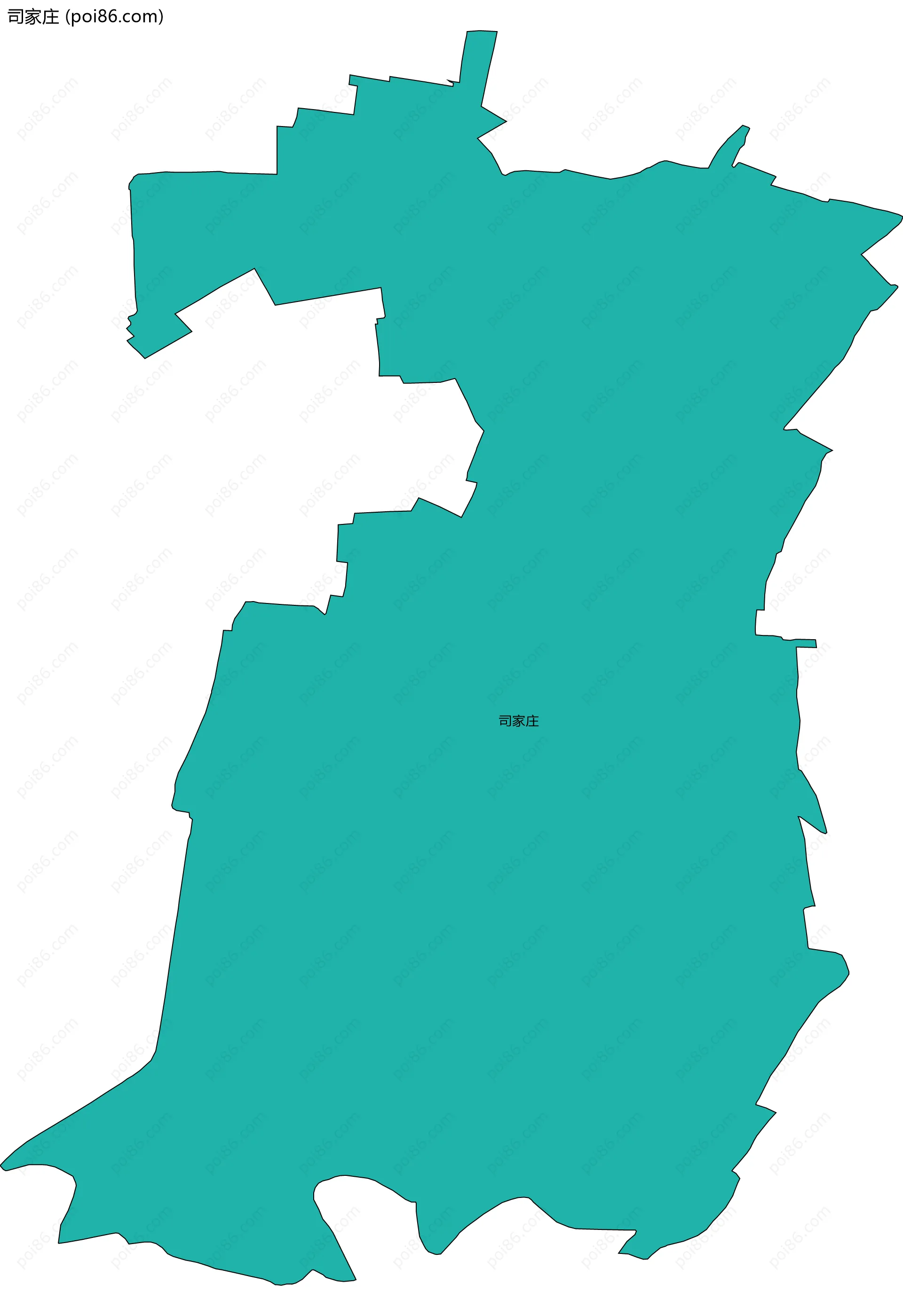 司家庄边界地图