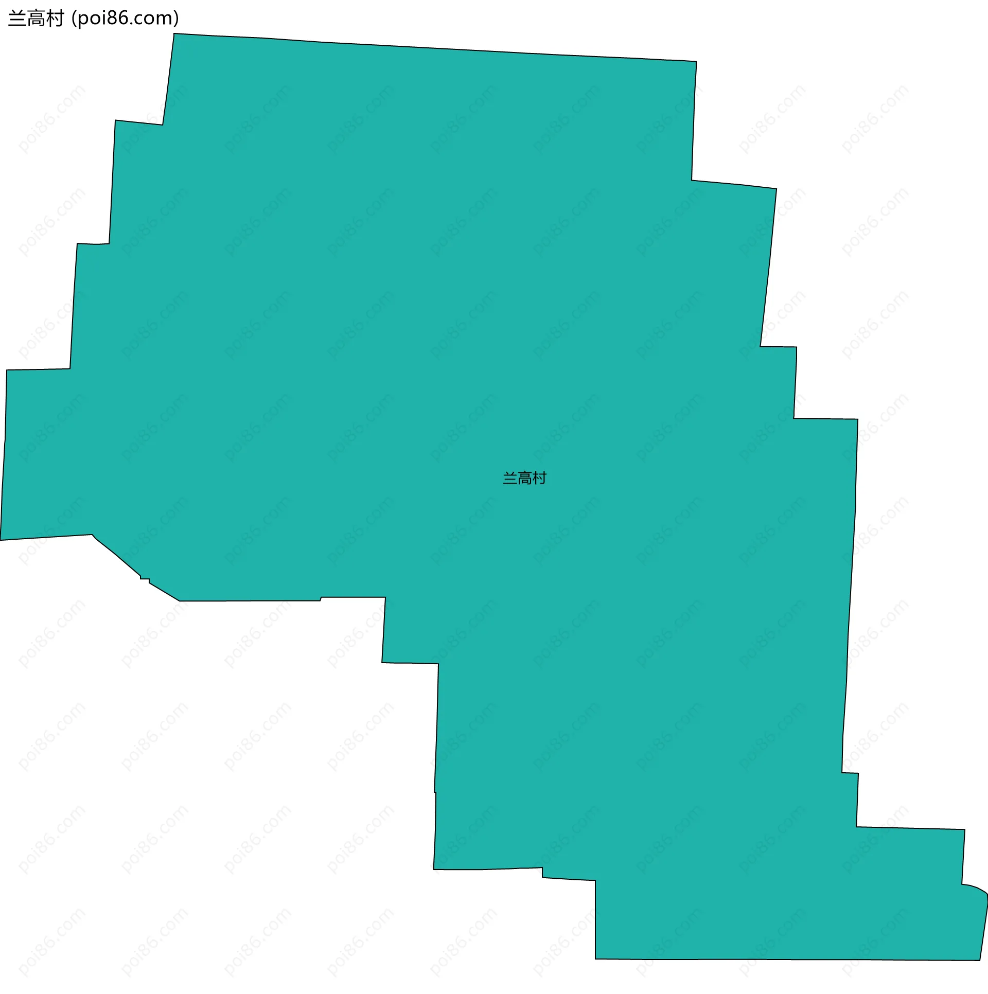 兰高村边界地图