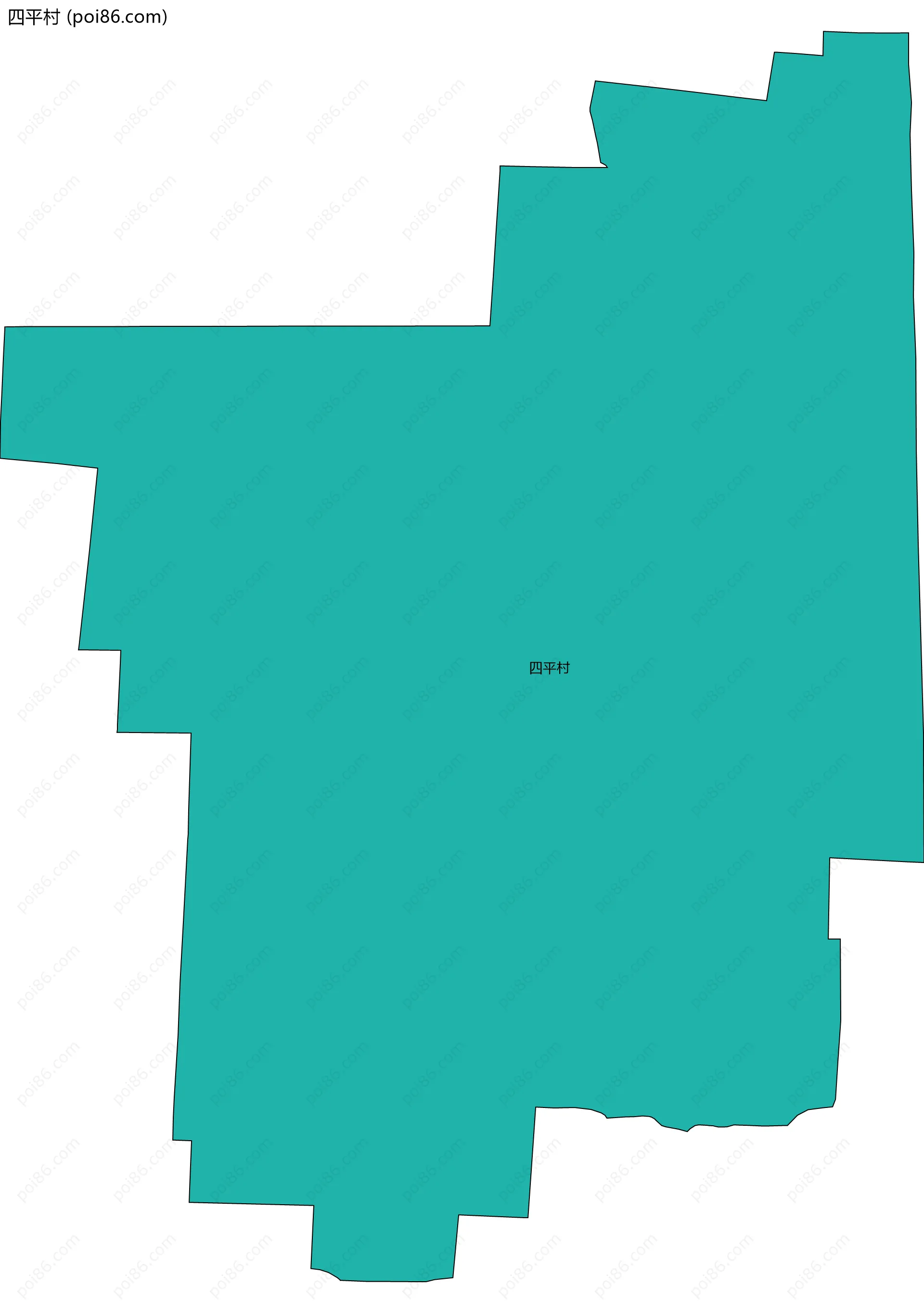 四平村边界地图