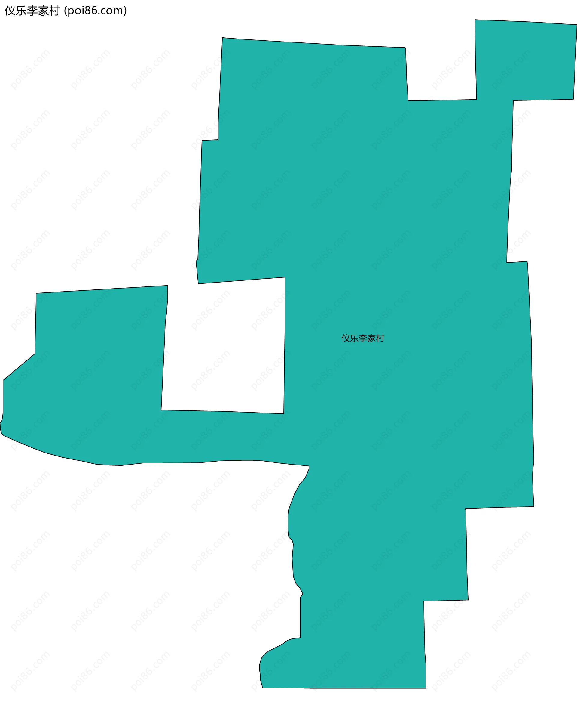 仪乐李家村边界地图