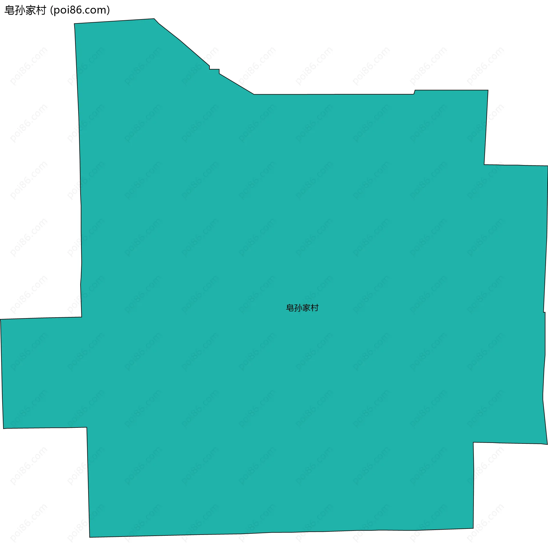 皂孙家村边界地图