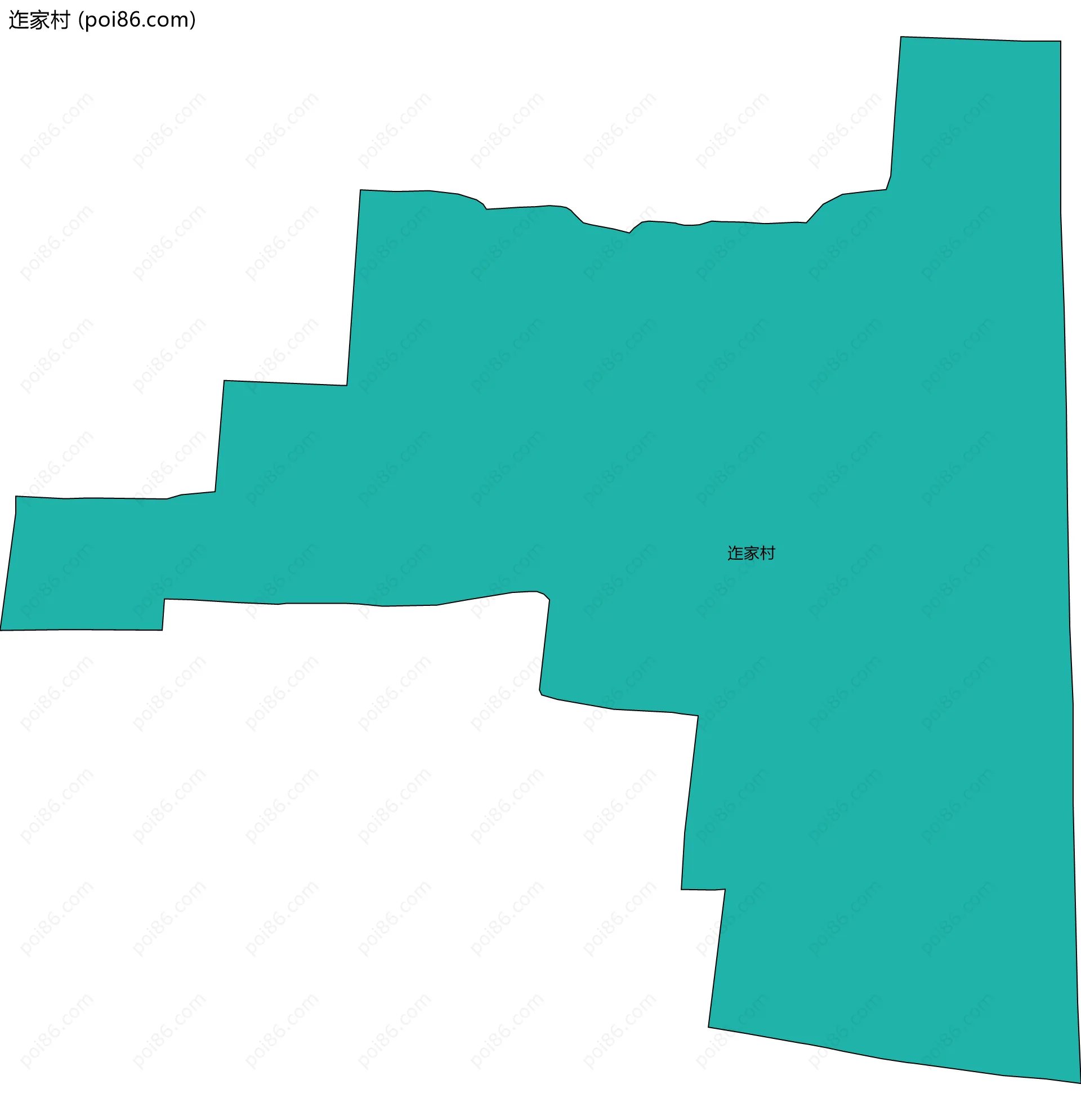 迮家村边界地图