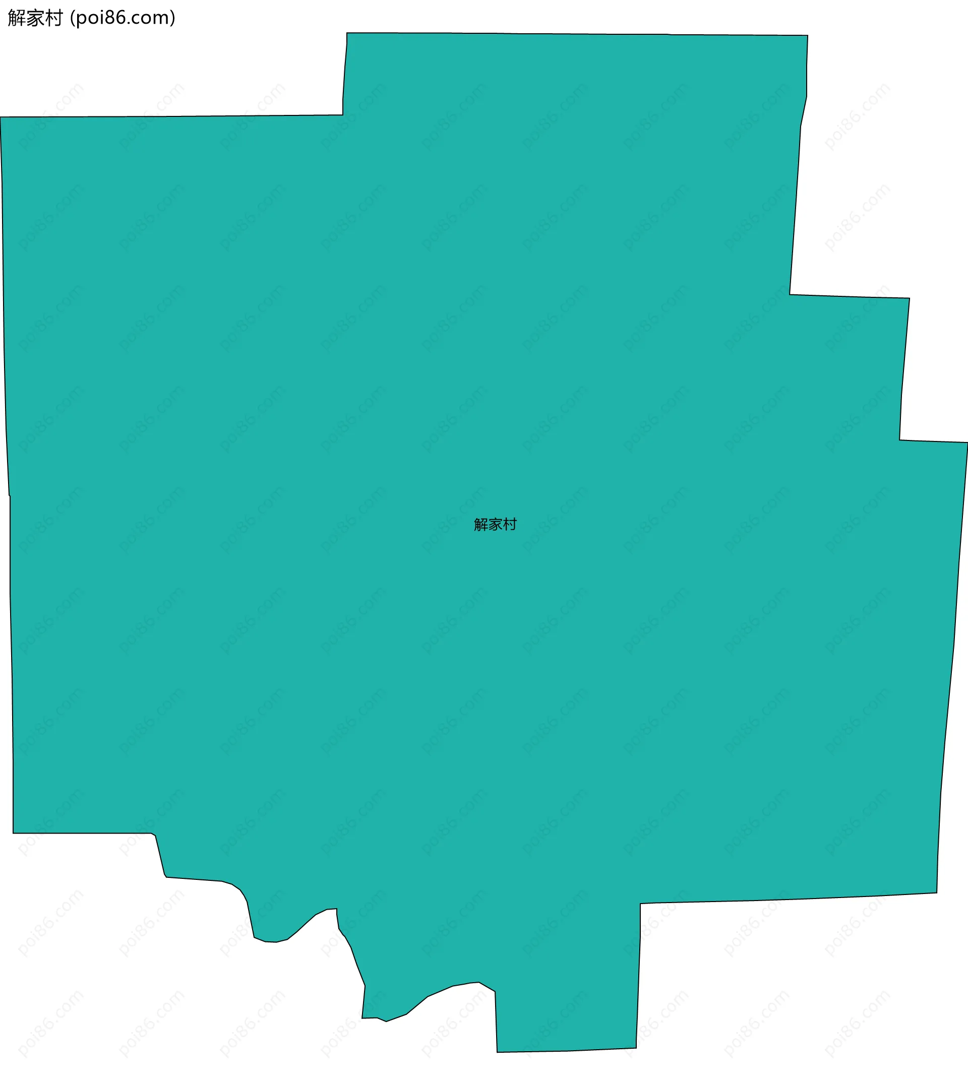 解家村边界地图