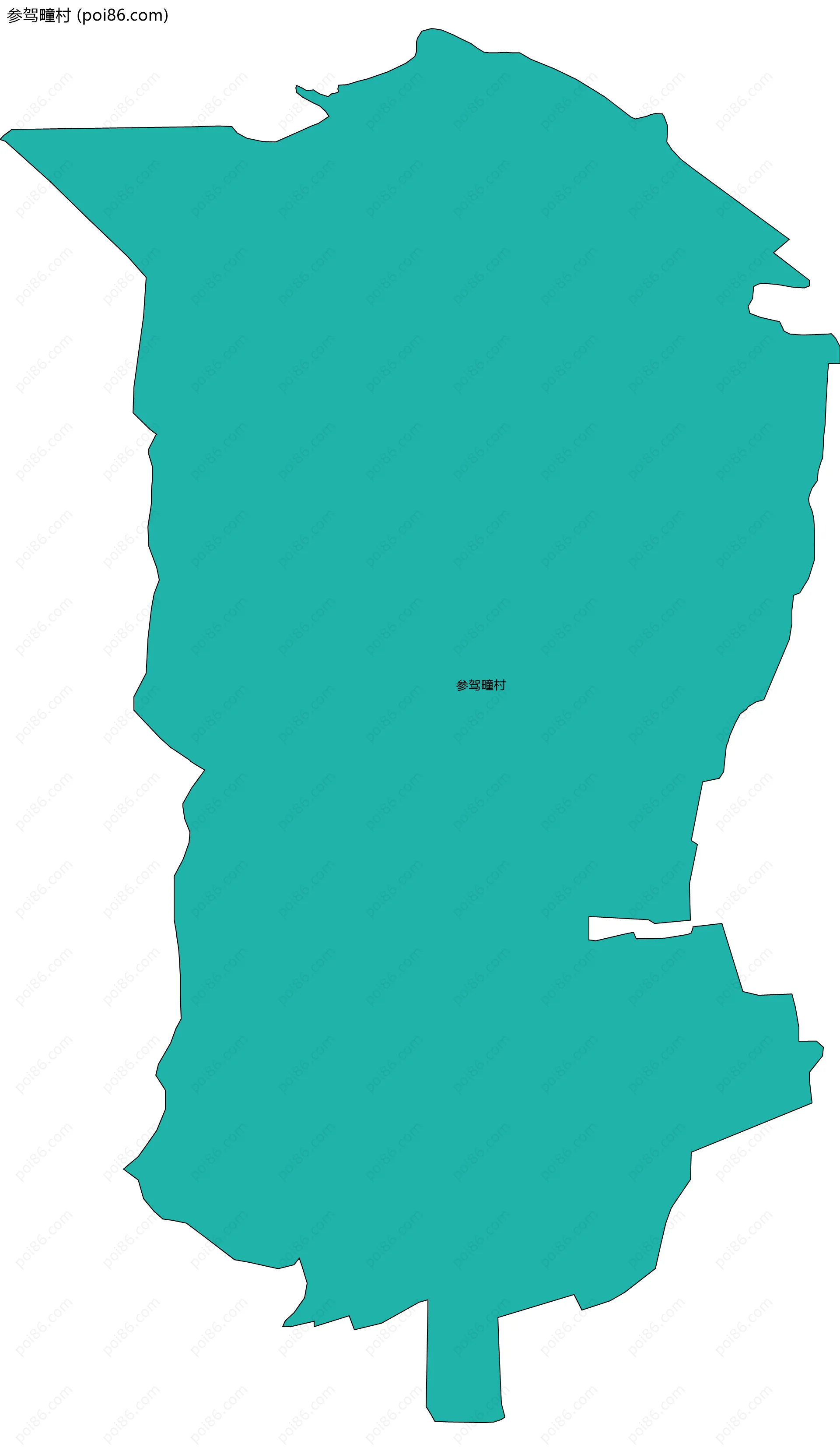 参驾疃村边界地图
