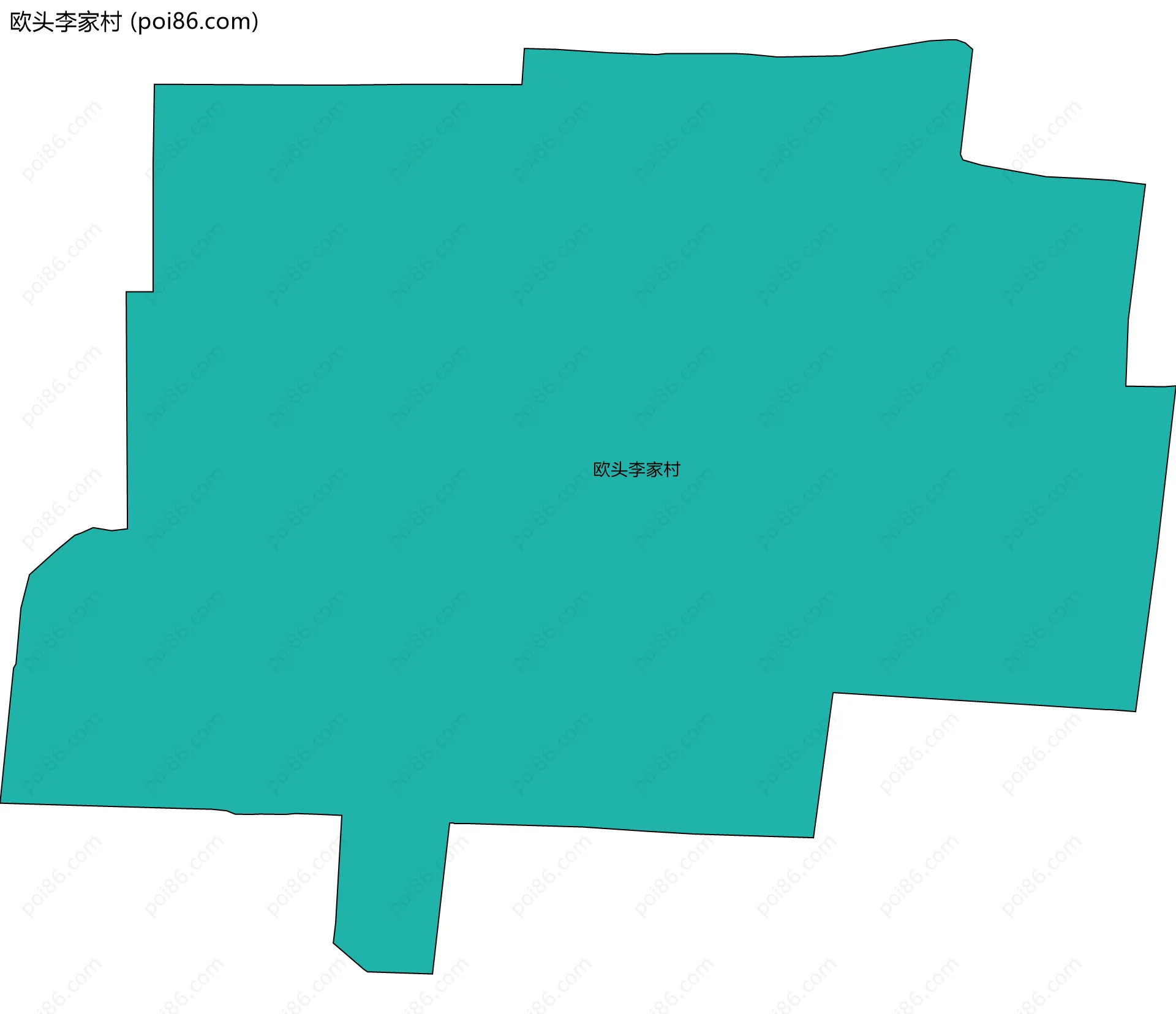 欧头李家村边界地图