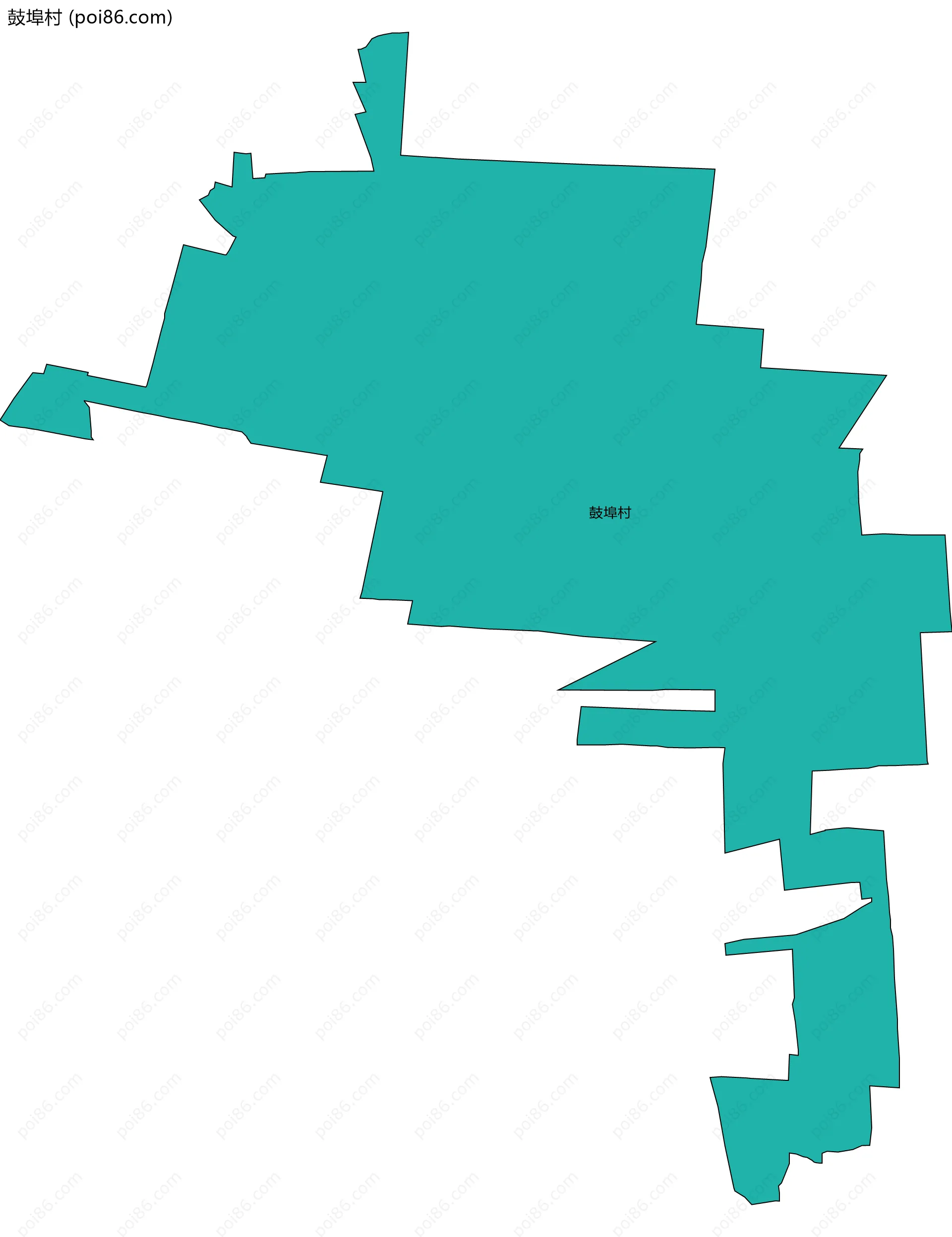 鼓埠村边界地图