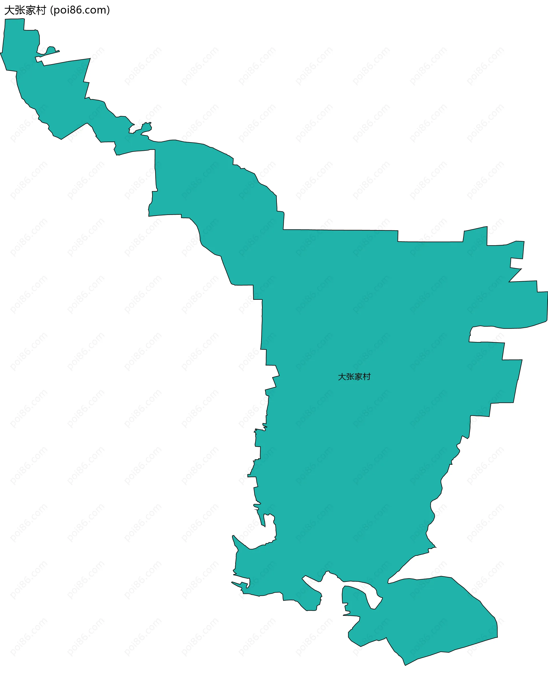 大张家村边界地图