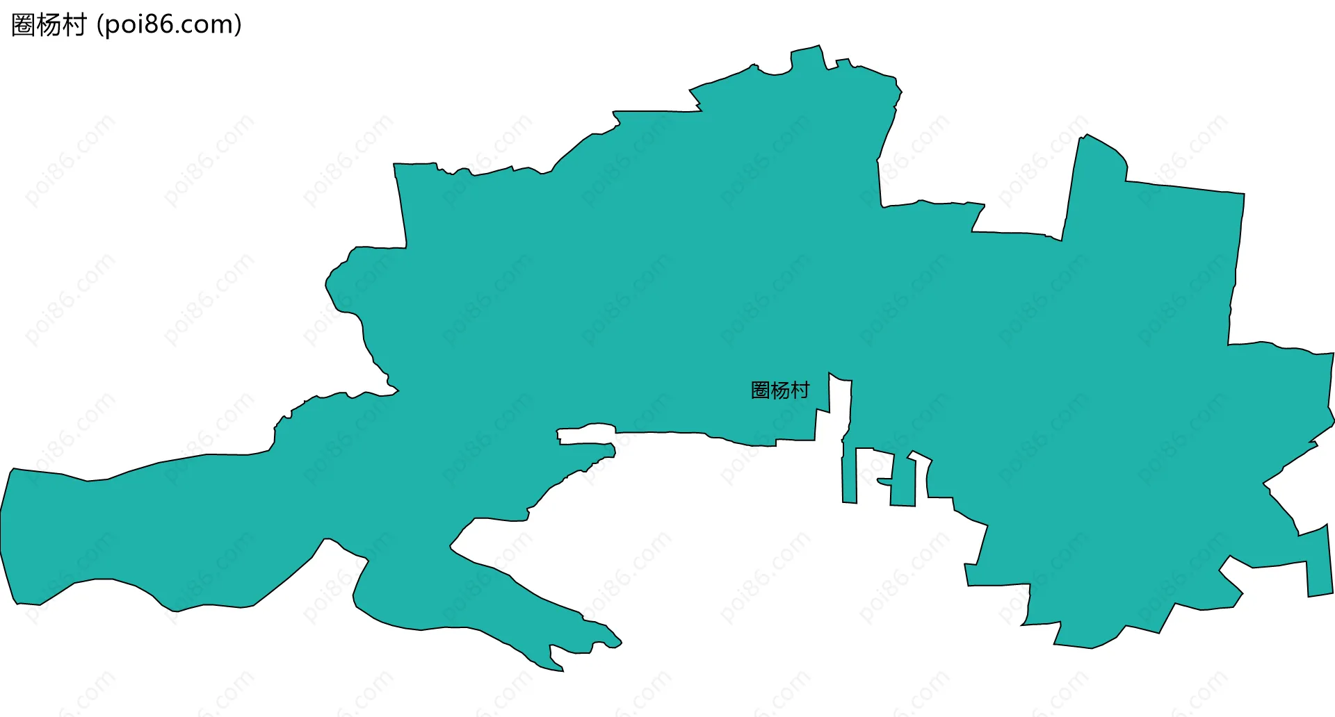 圈杨村边界地图