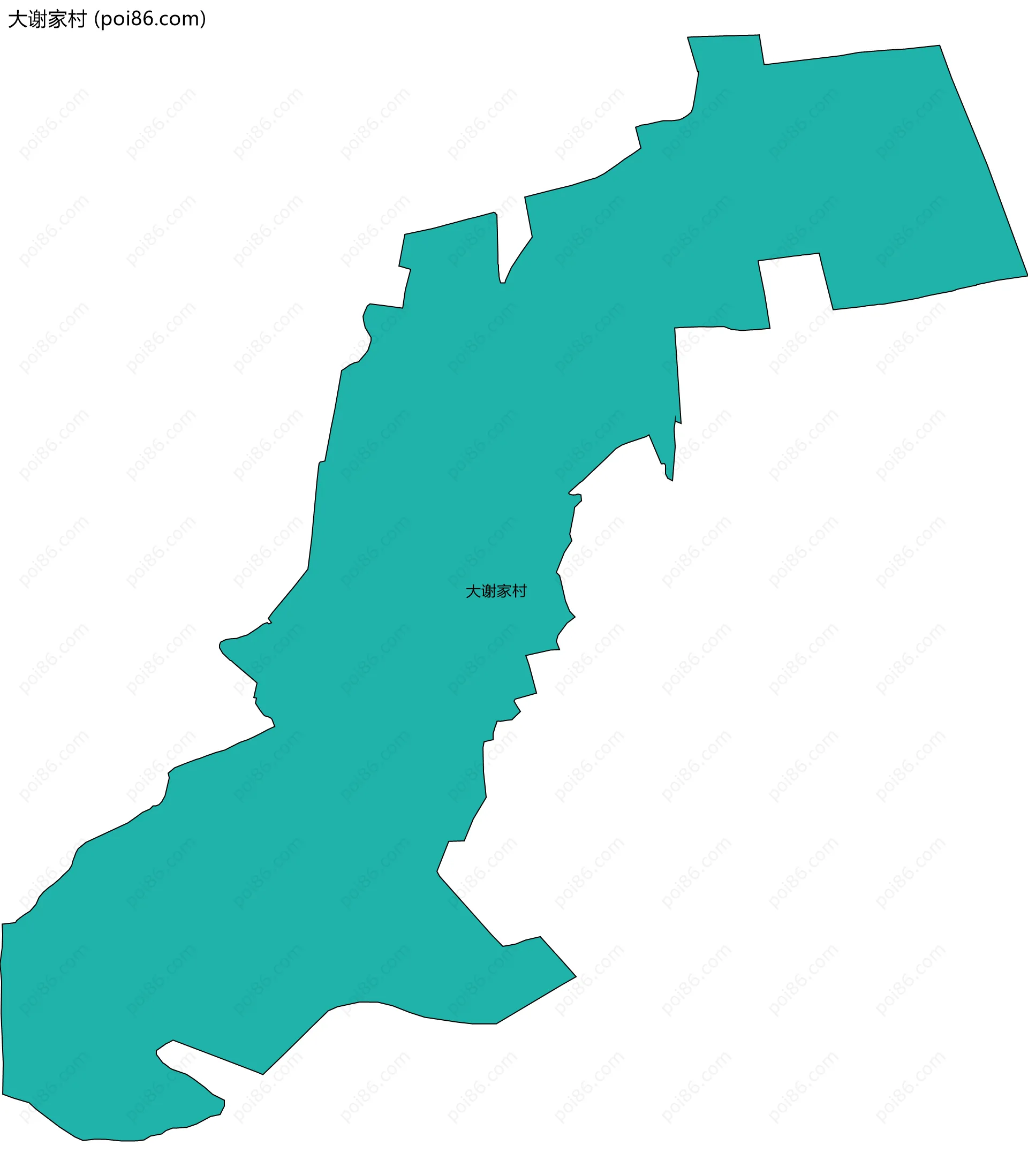 大谢家村边界地图