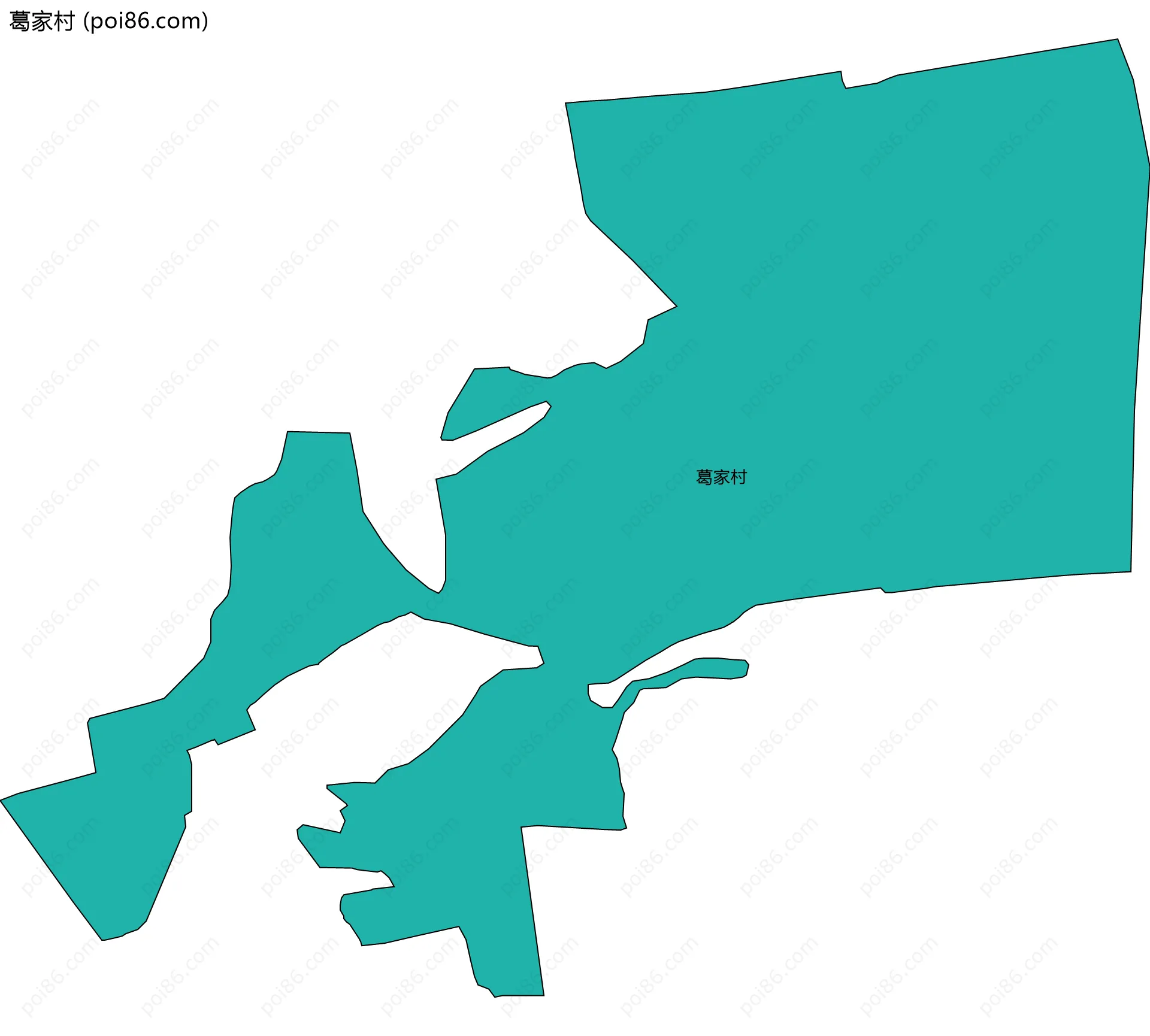 葛家村边界地图