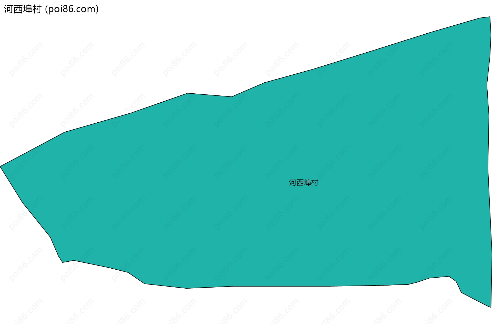 河西埠村边界地图