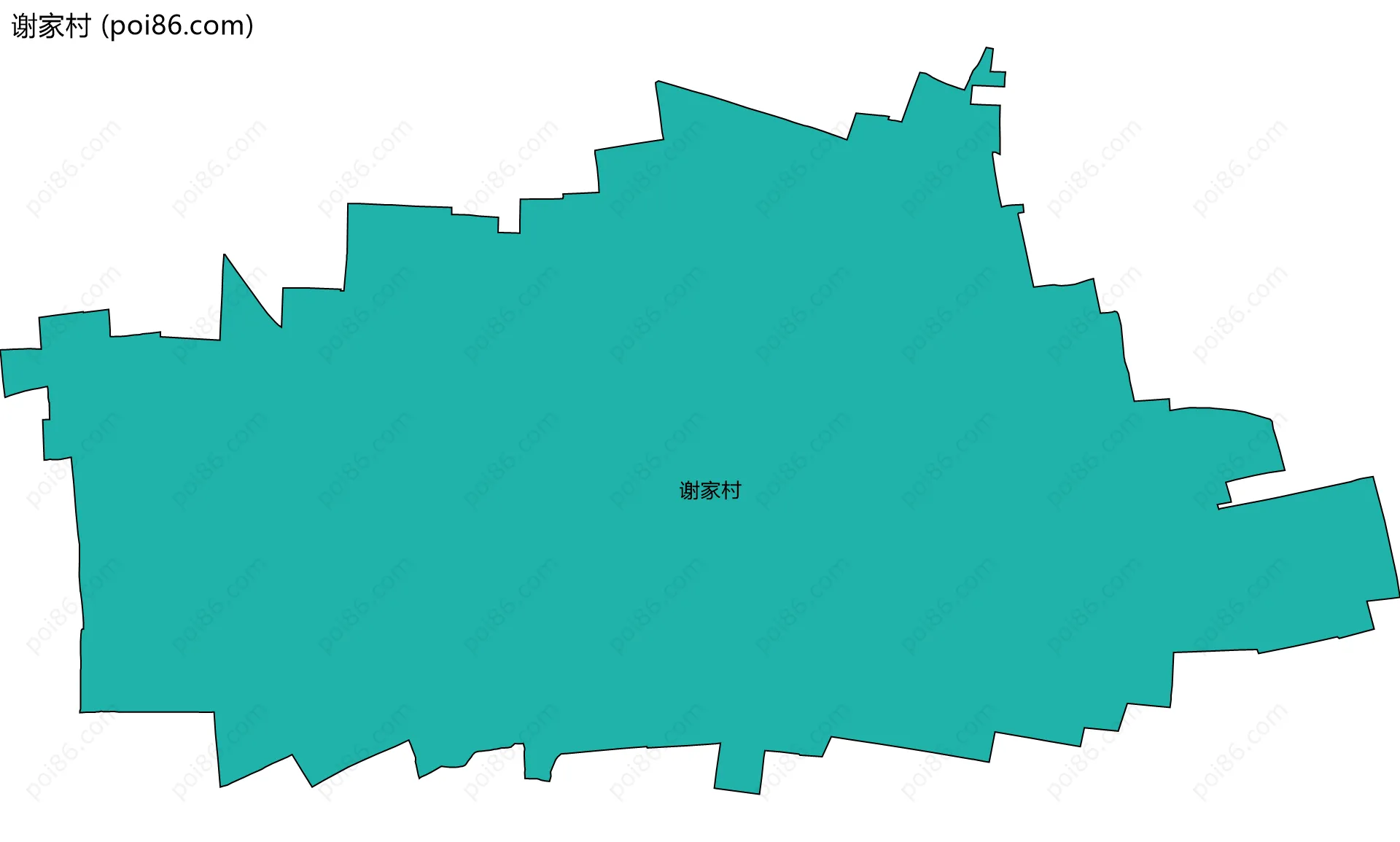 谢家村边界地图