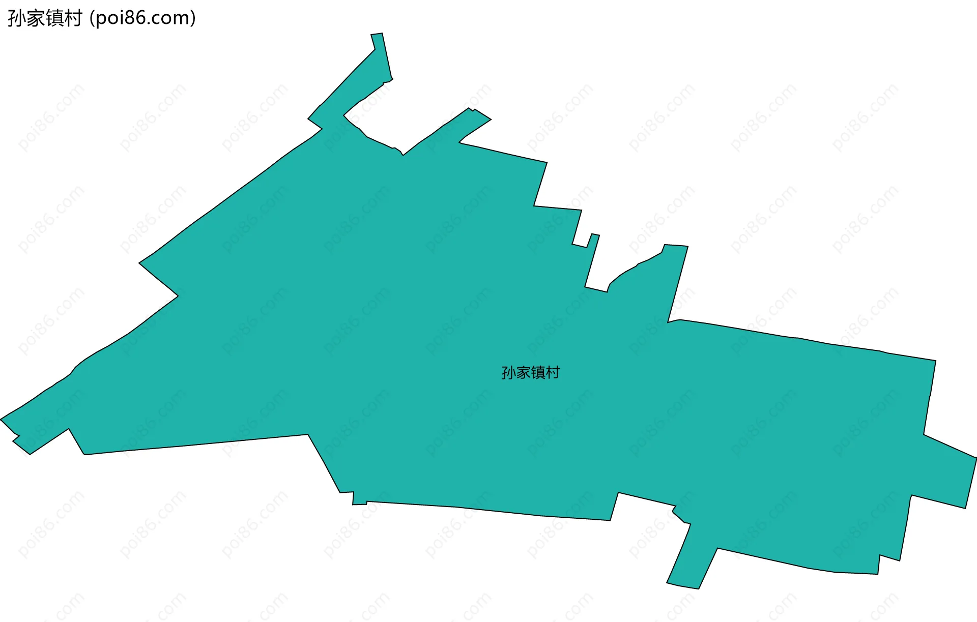 孙家镇村边界地图