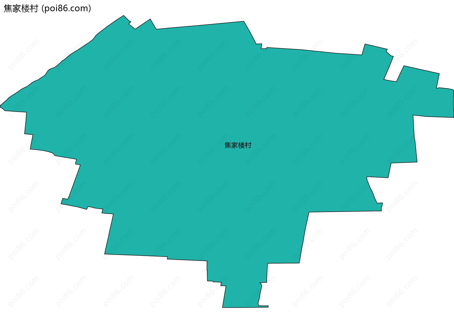 焦家楼村边界地图