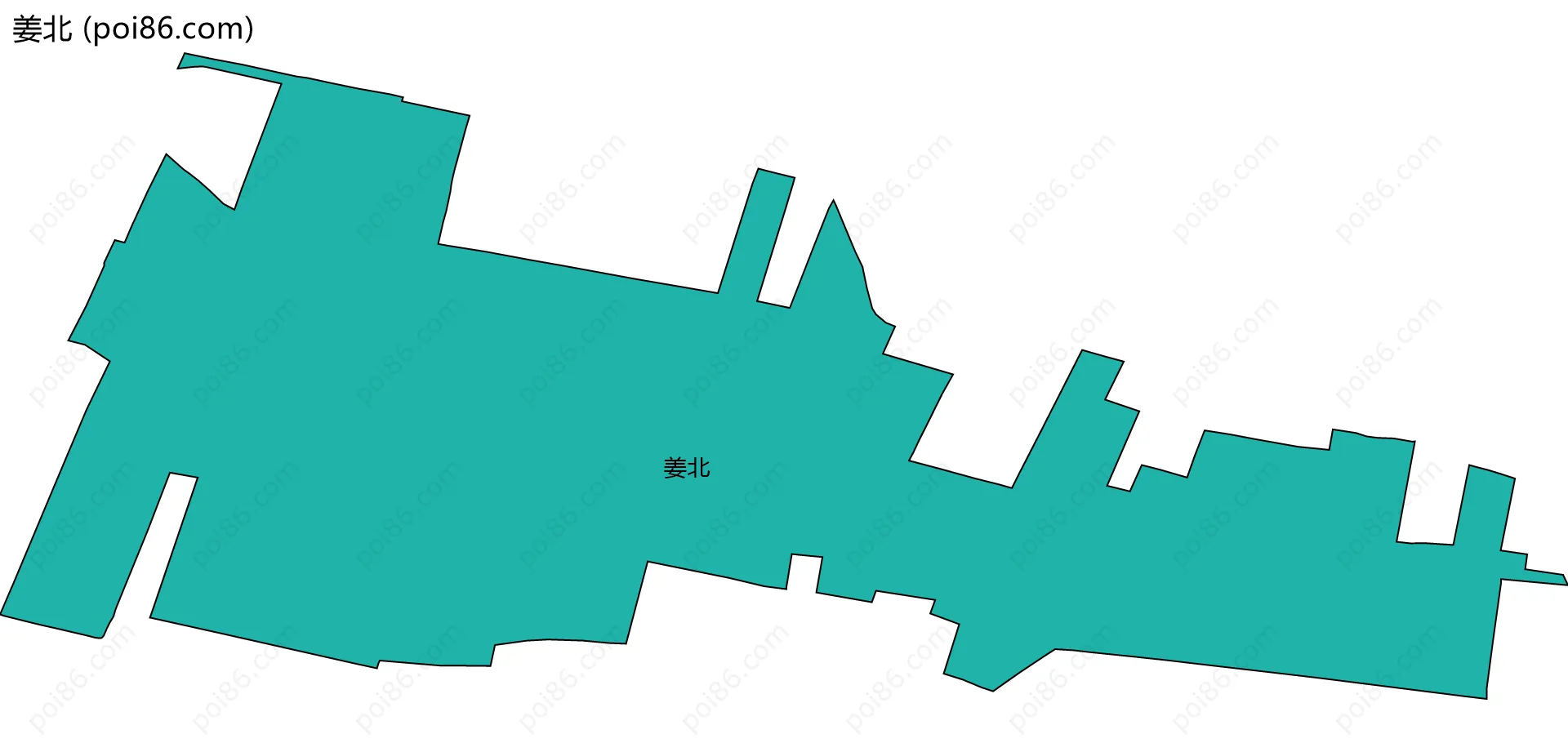 姜北边界地图