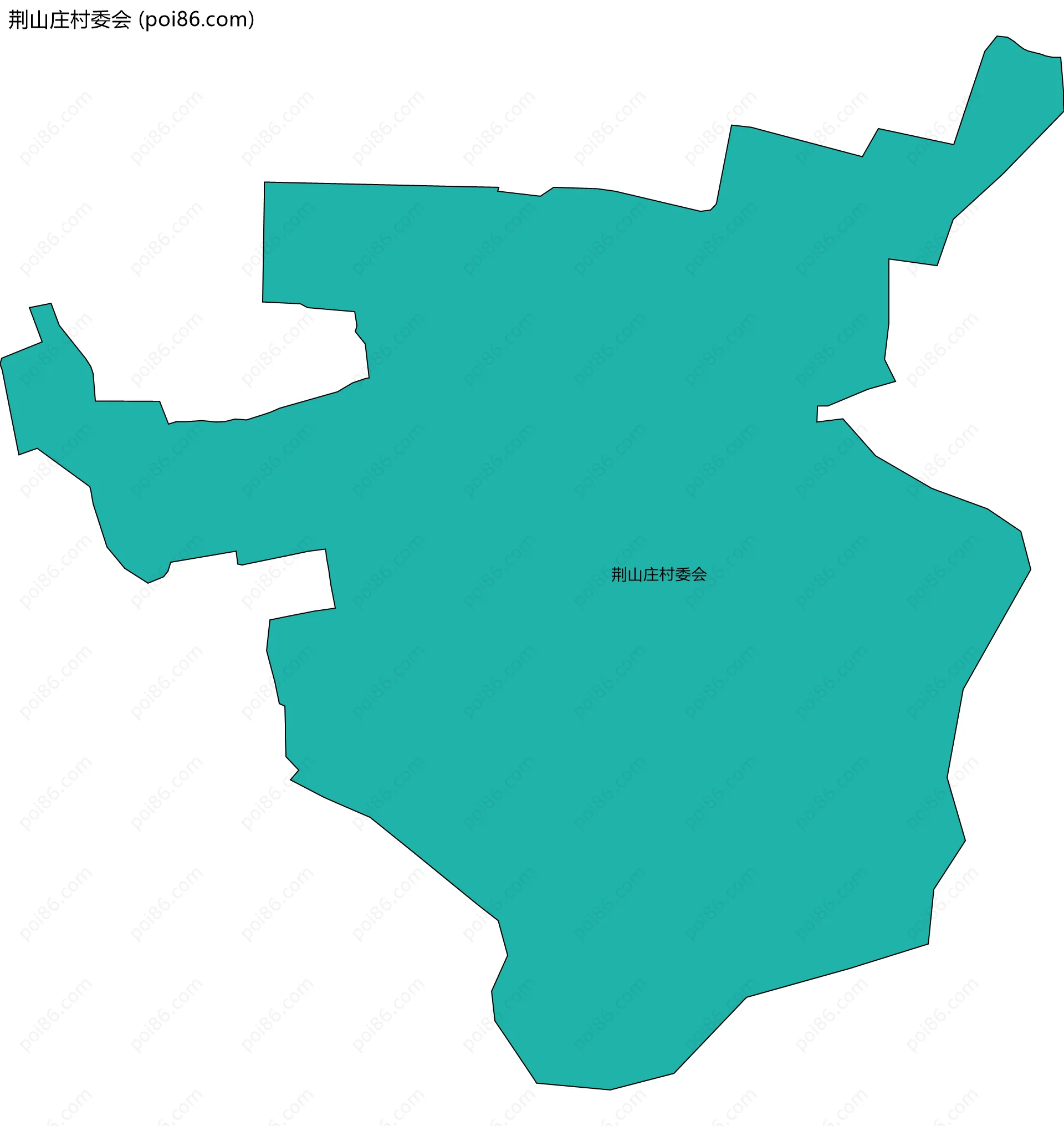 荆山庄村委会边界地图