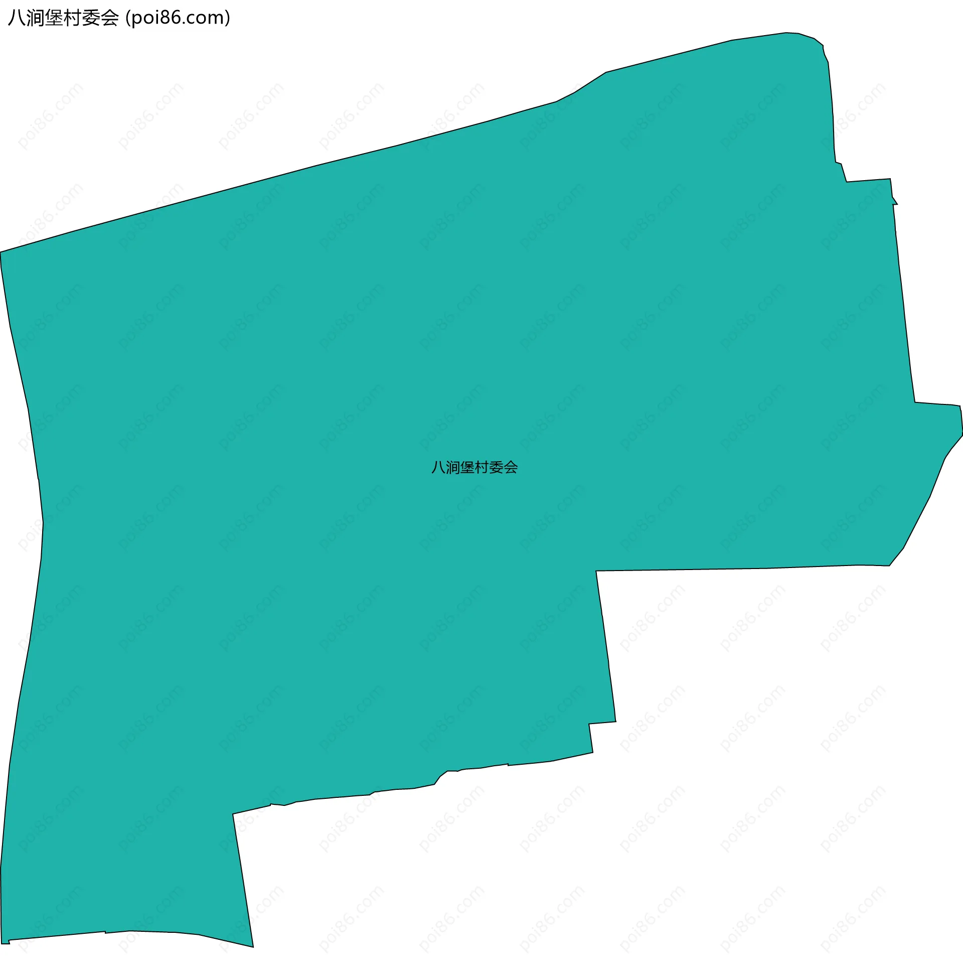 八涧堡村委会边界地图
