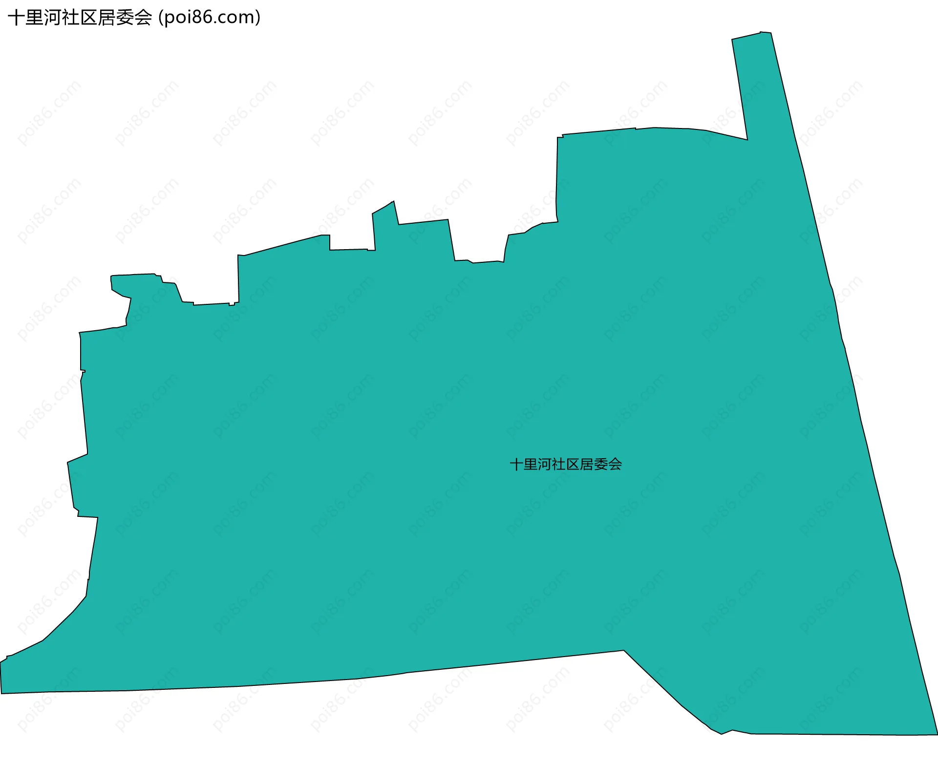 十里河社区居委会边界地图