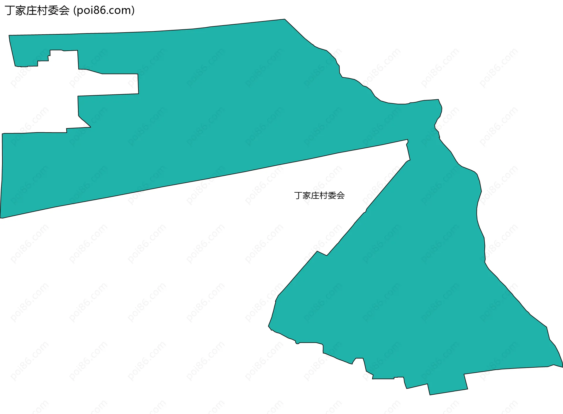 丁家庄村委会边界地图