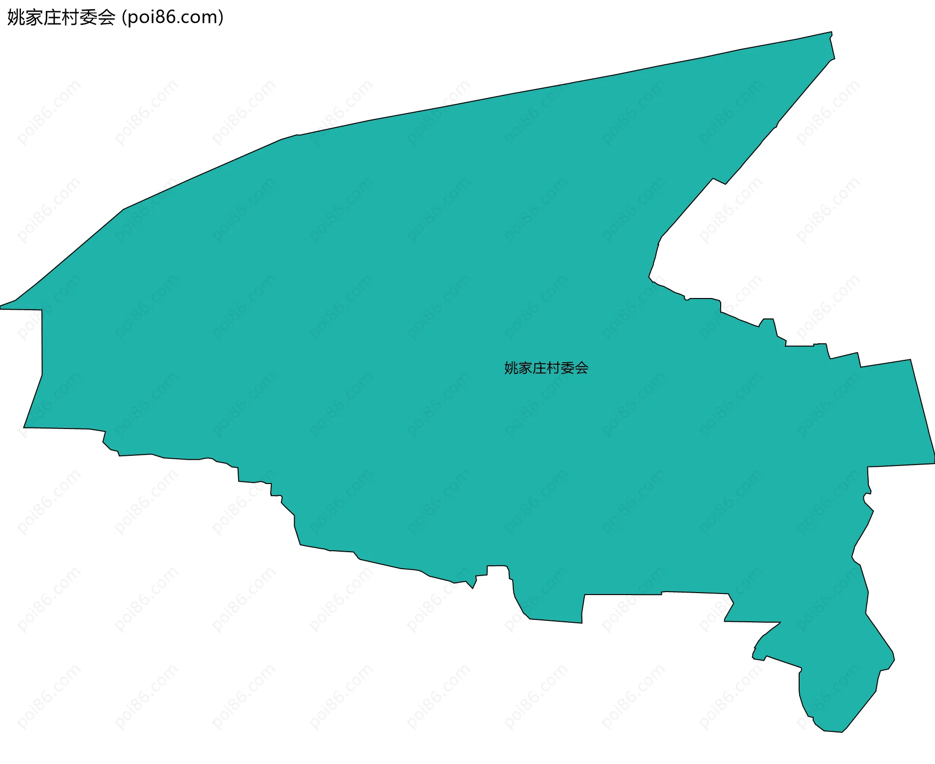 姚家庄村委会边界地图