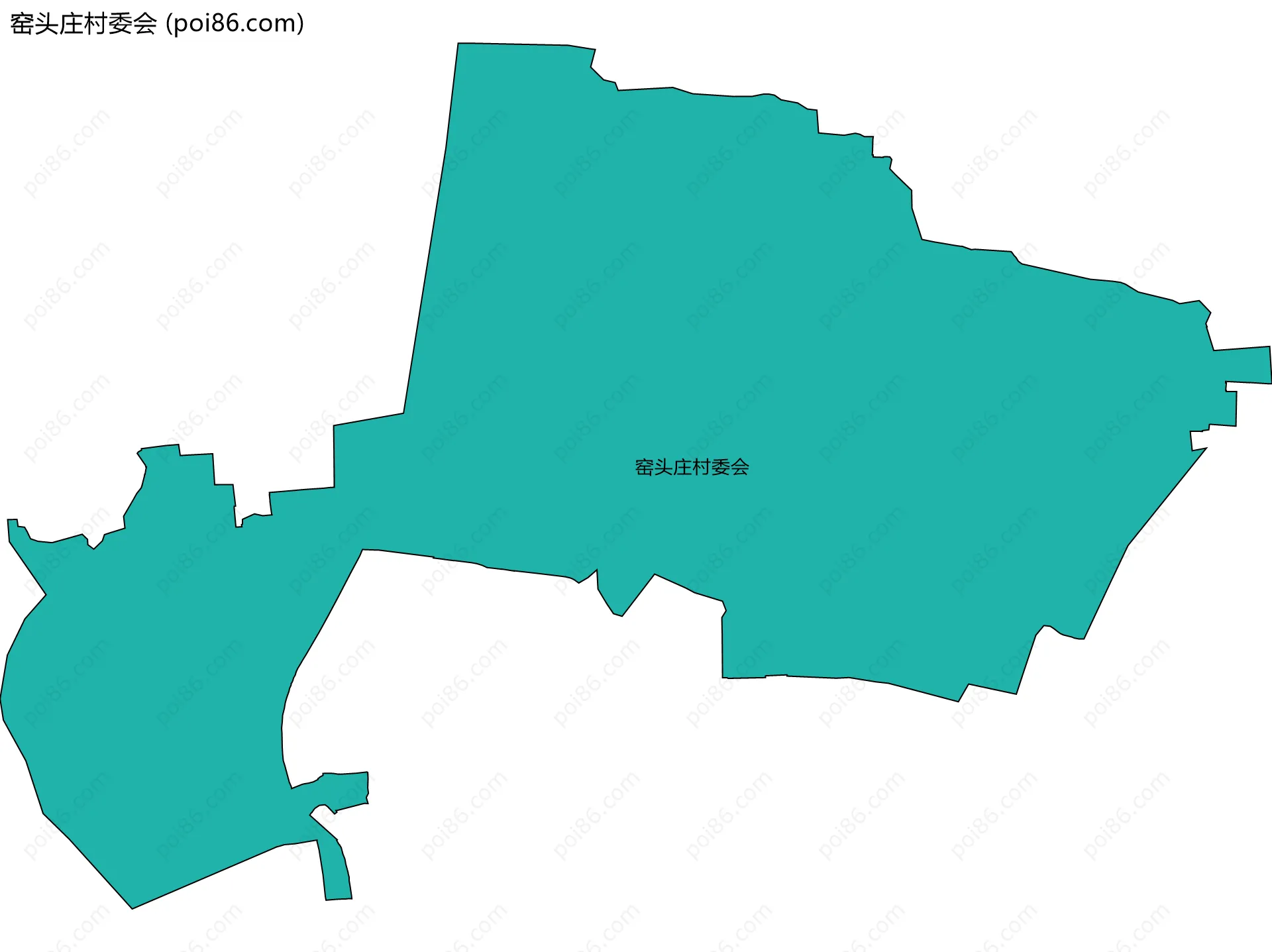 窑头庄村委会边界地图