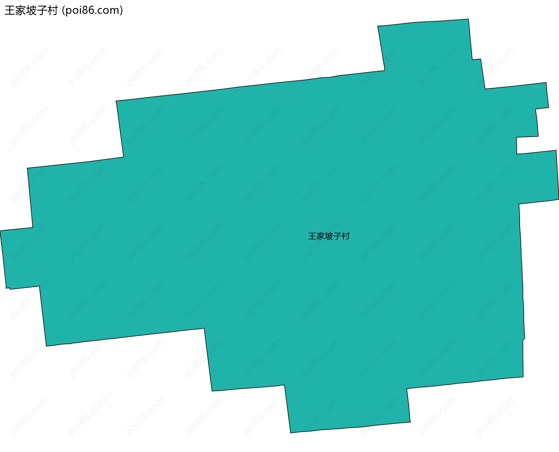 王家坡子村边界地图