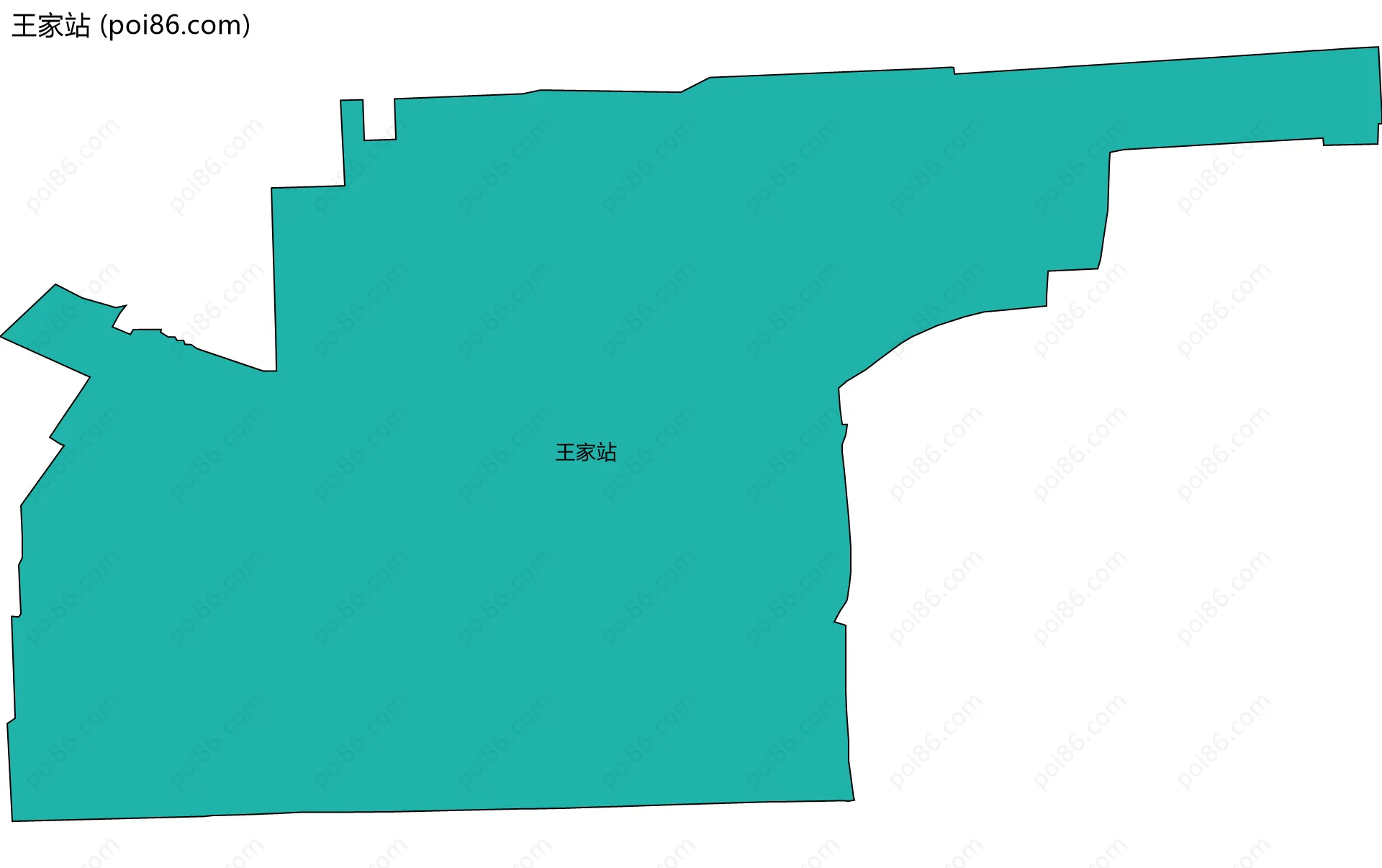 王家站边界地图
