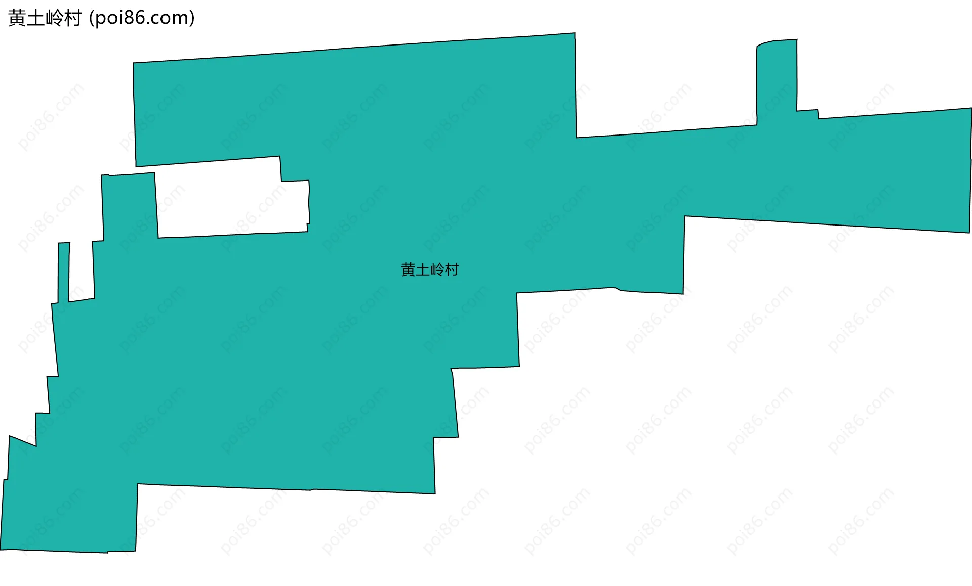 黄土岭村边界地图