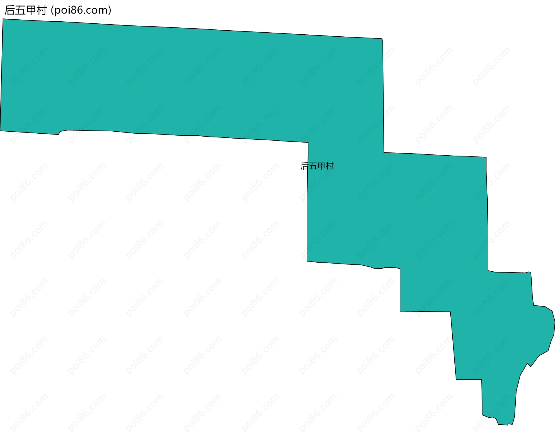 后五甲村边界地图