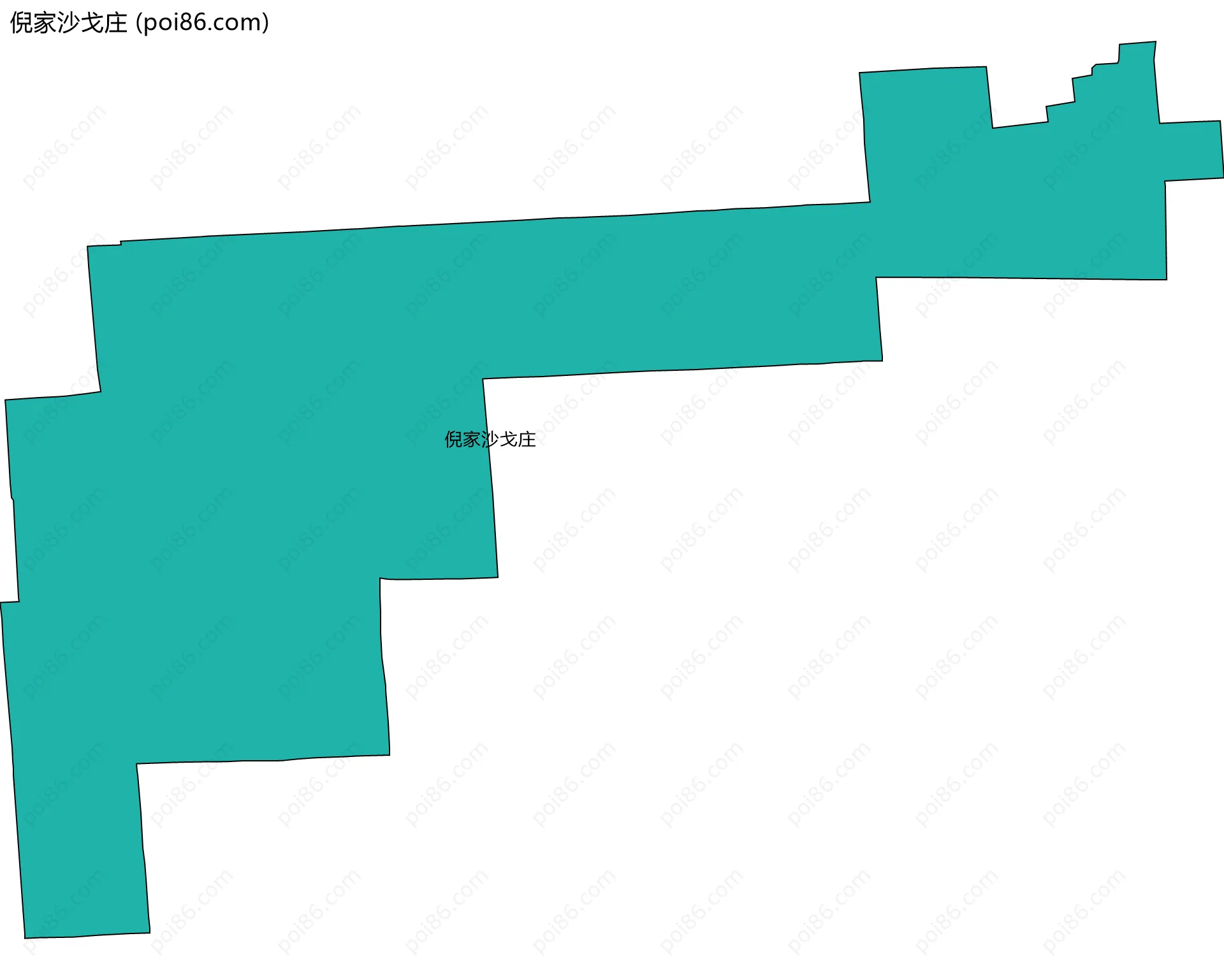 倪家沙戈庄边界地图