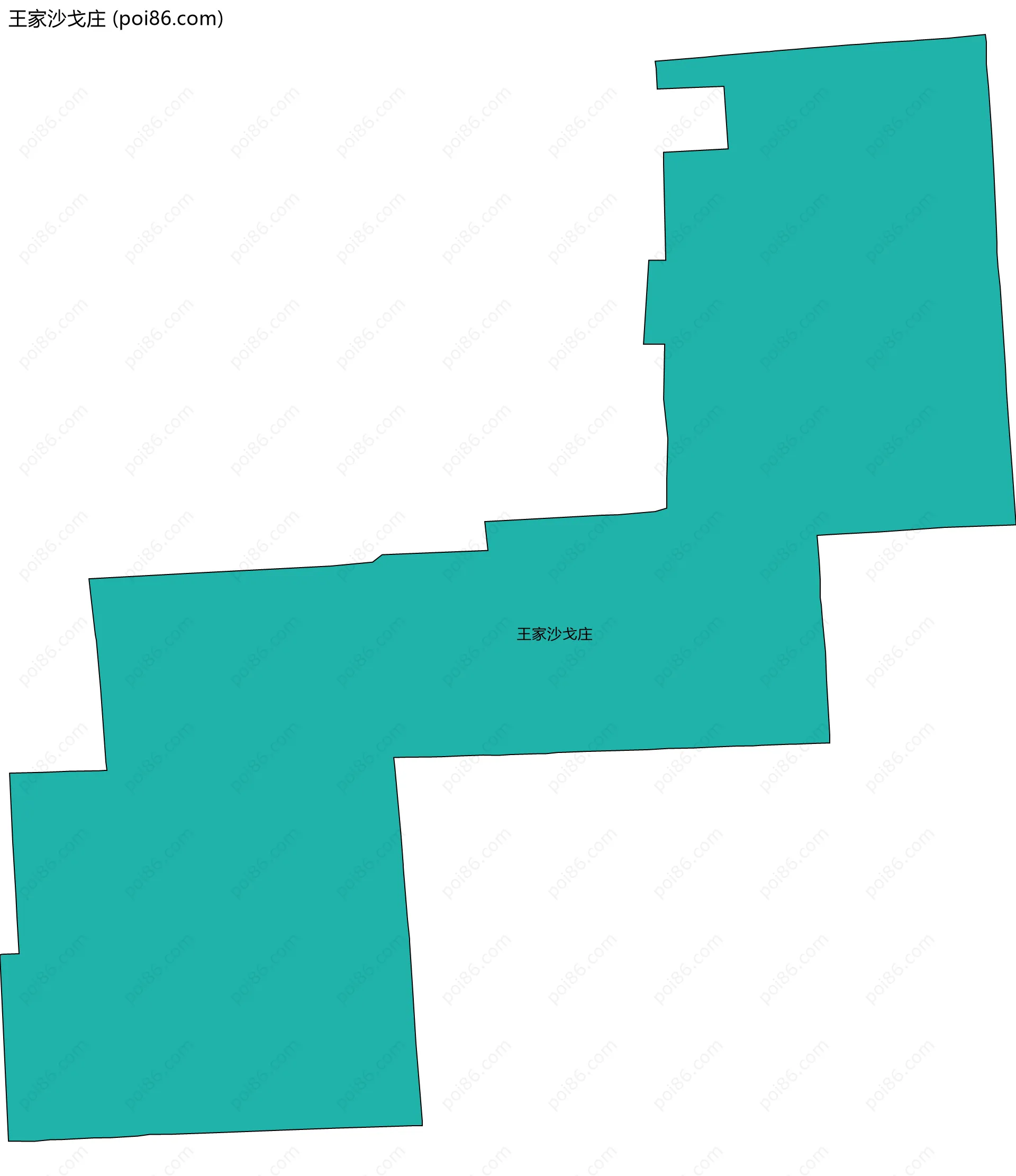 王家沙戈庄边界地图