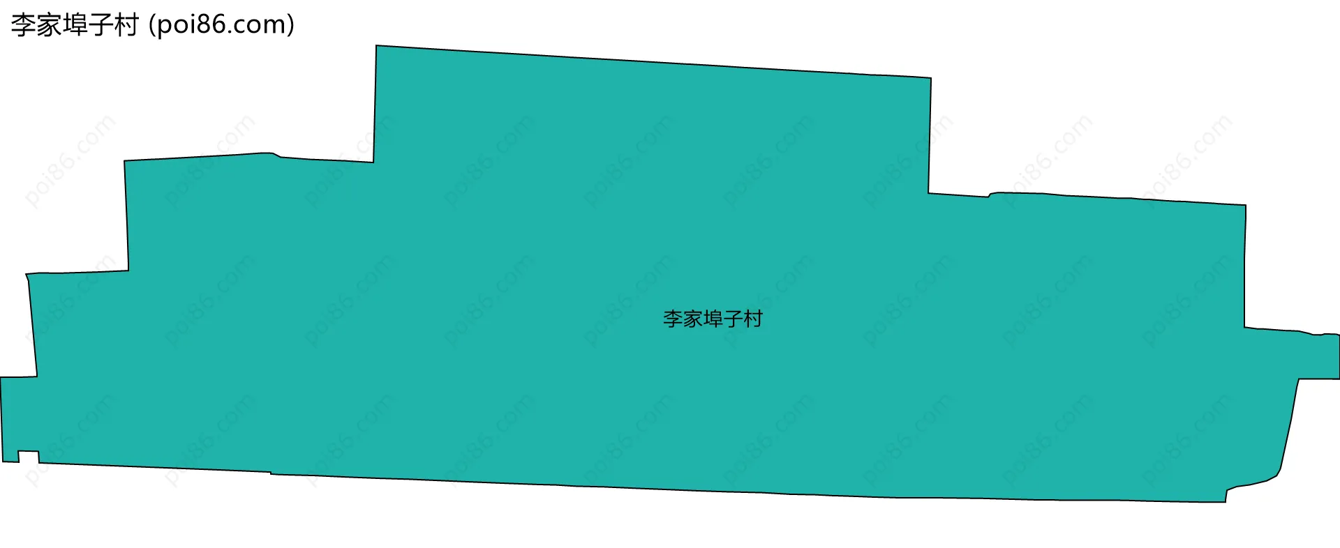 李家埠子村边界地图