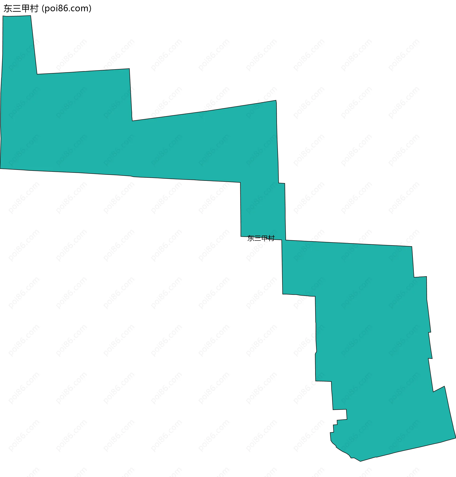 东三甲村边界地图
