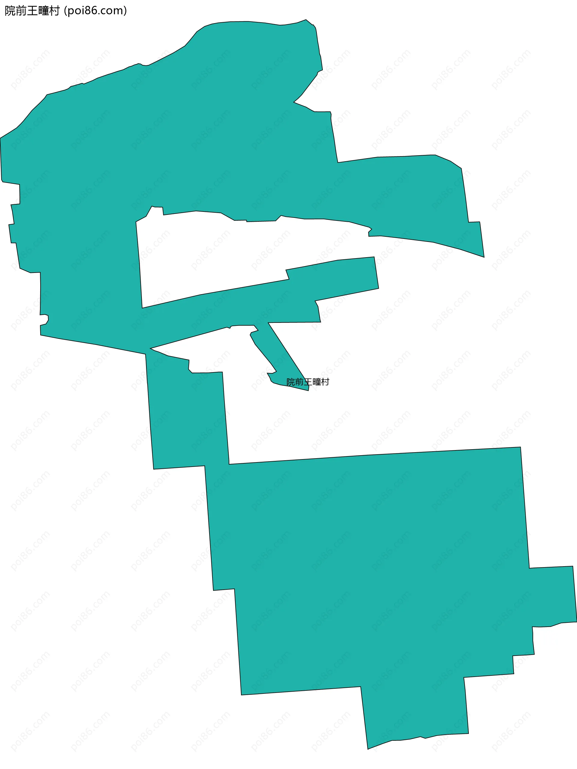 院前王疃村边界地图