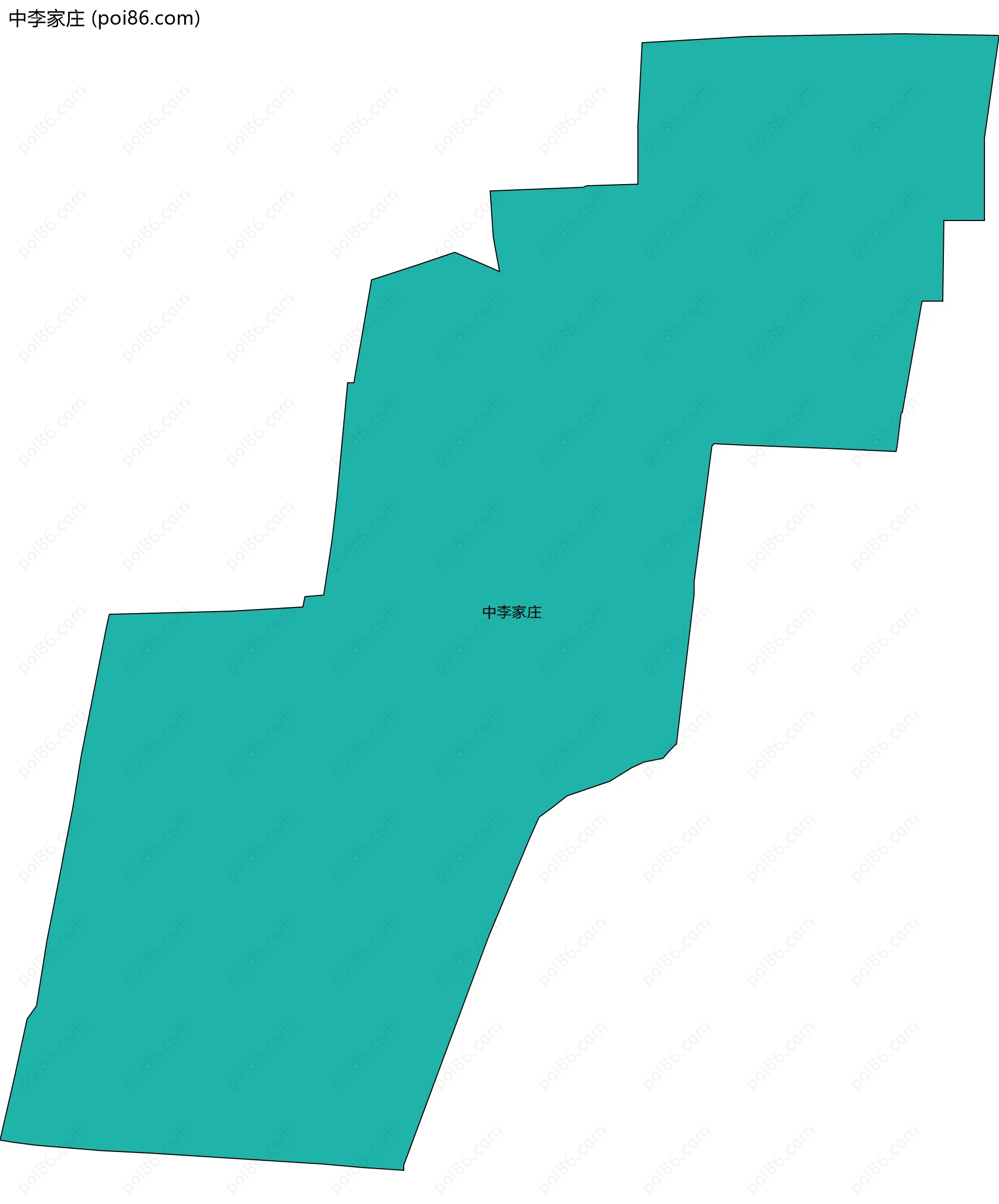中李家庄边界地图