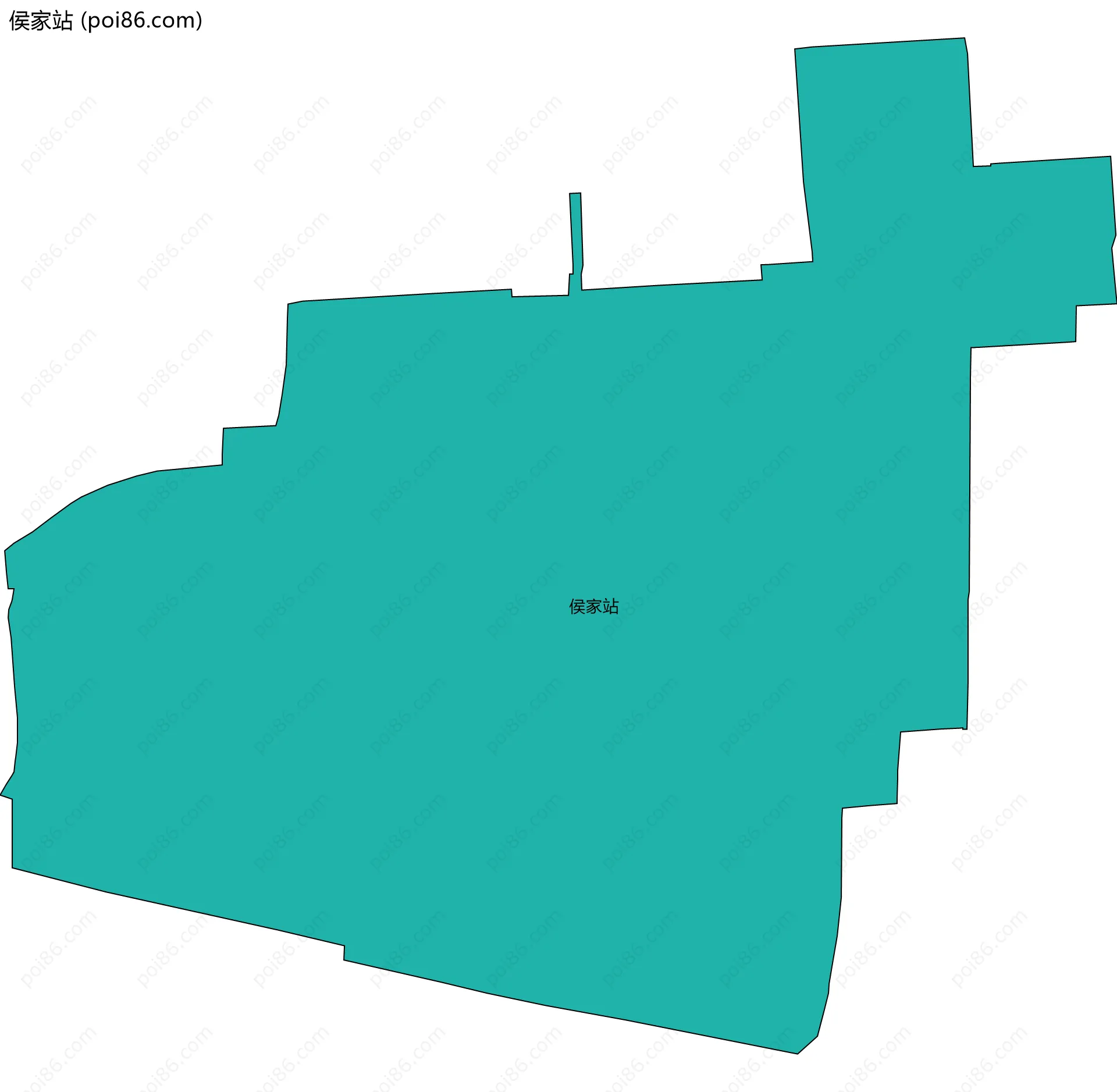 侯家站边界地图