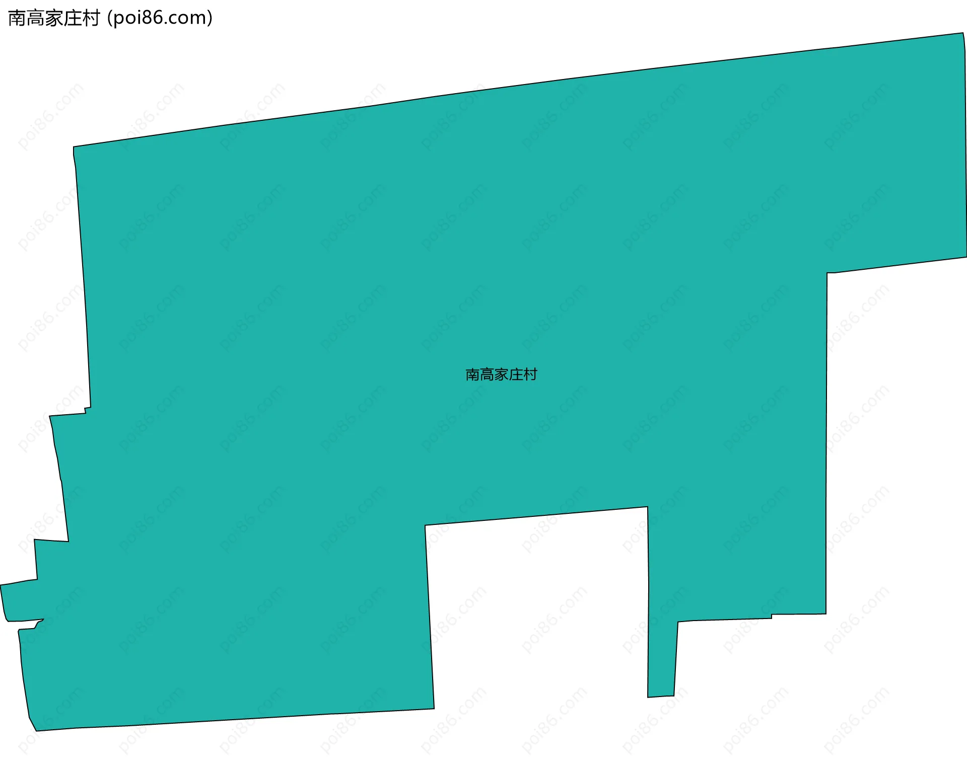 南高家庄村边界地图