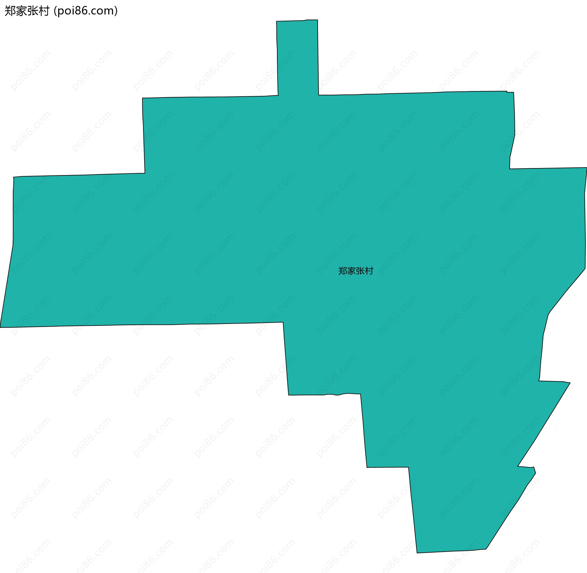 郑家张村边界地图