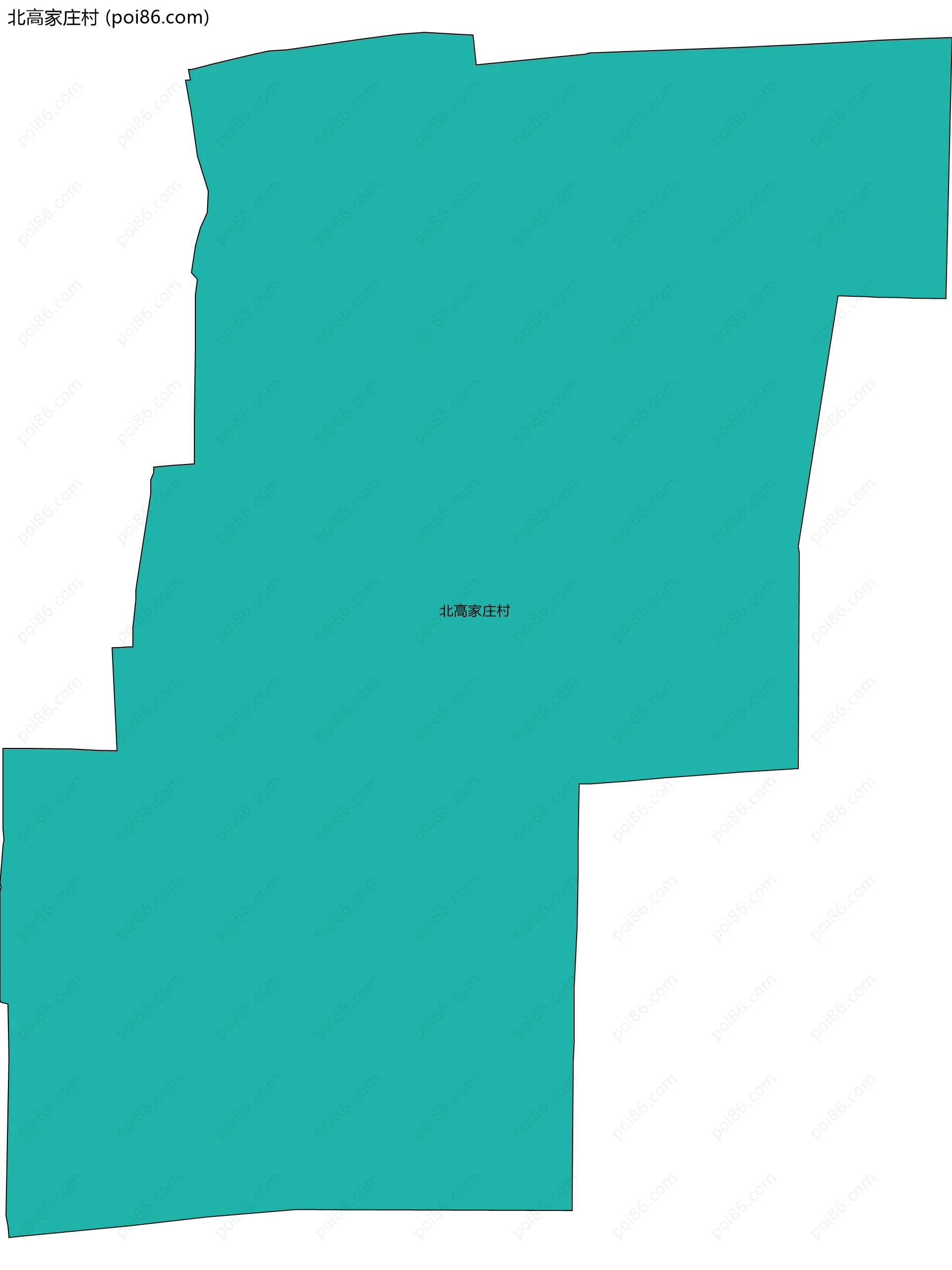 北高家庄村边界地图