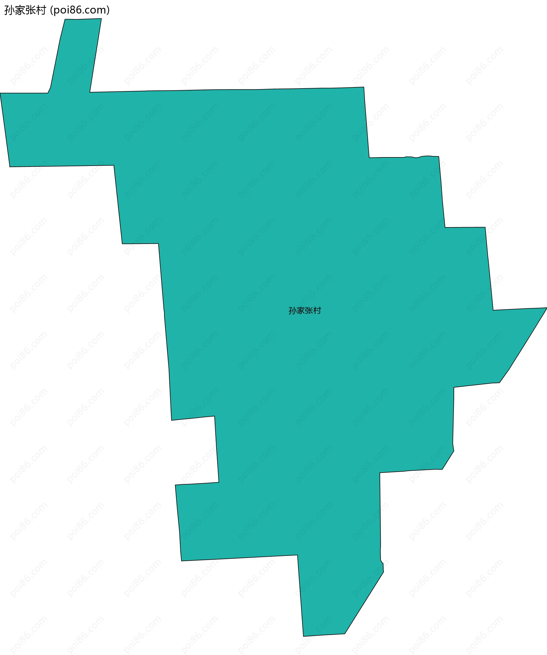 孙家张村边界地图