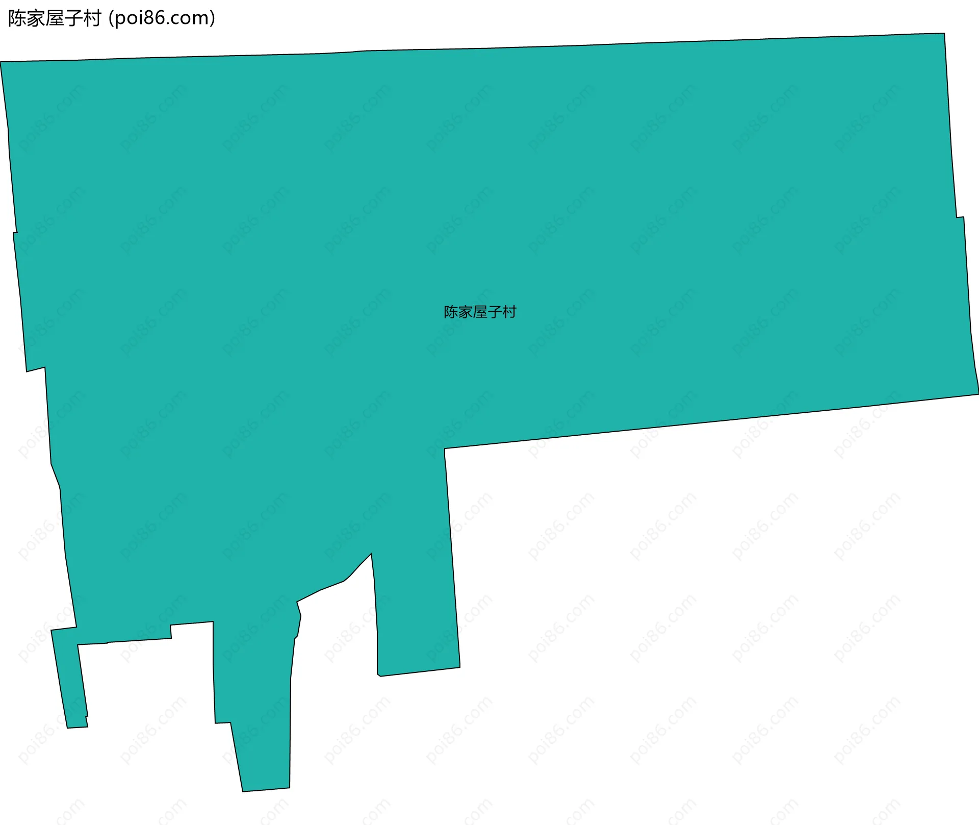 陈家屋子村边界地图