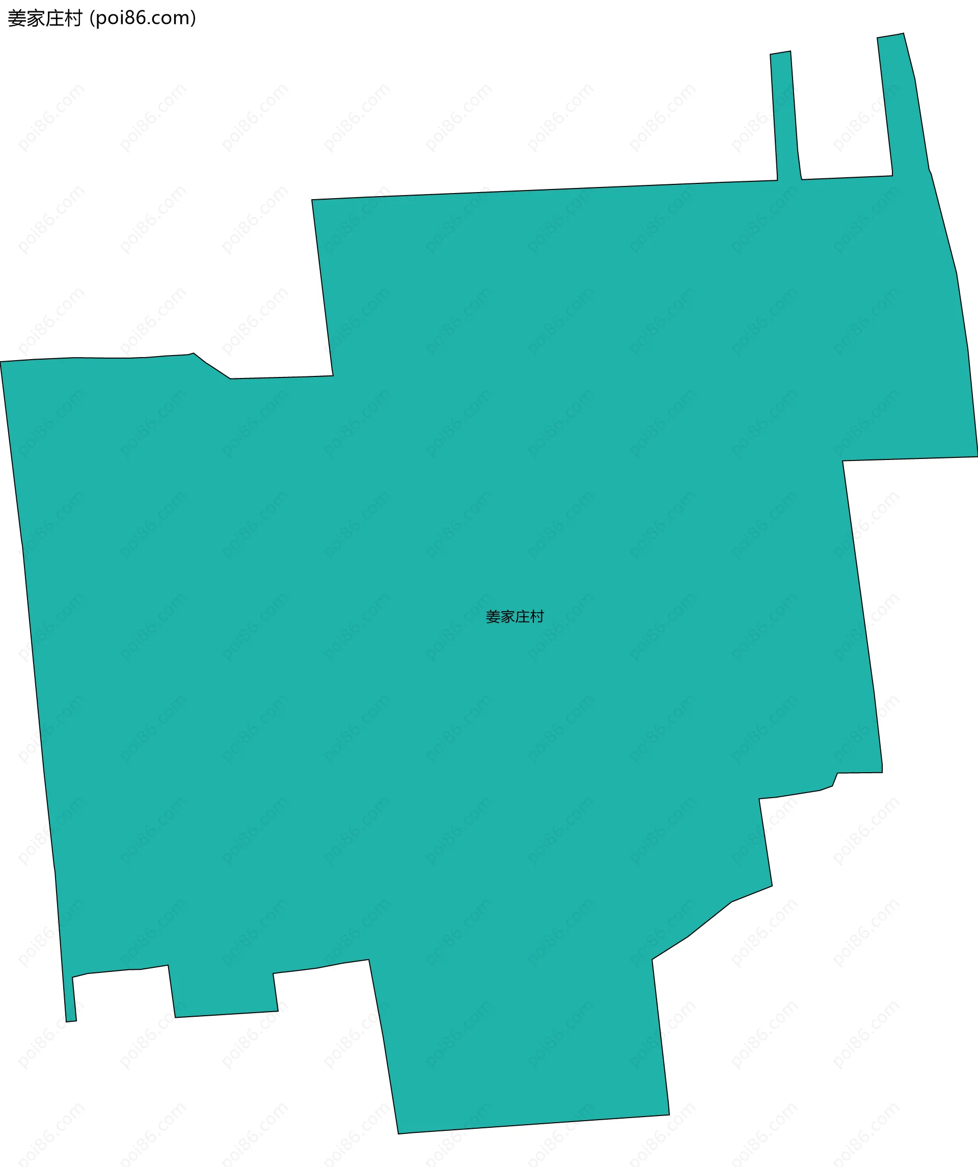 姜家庄村边界地图